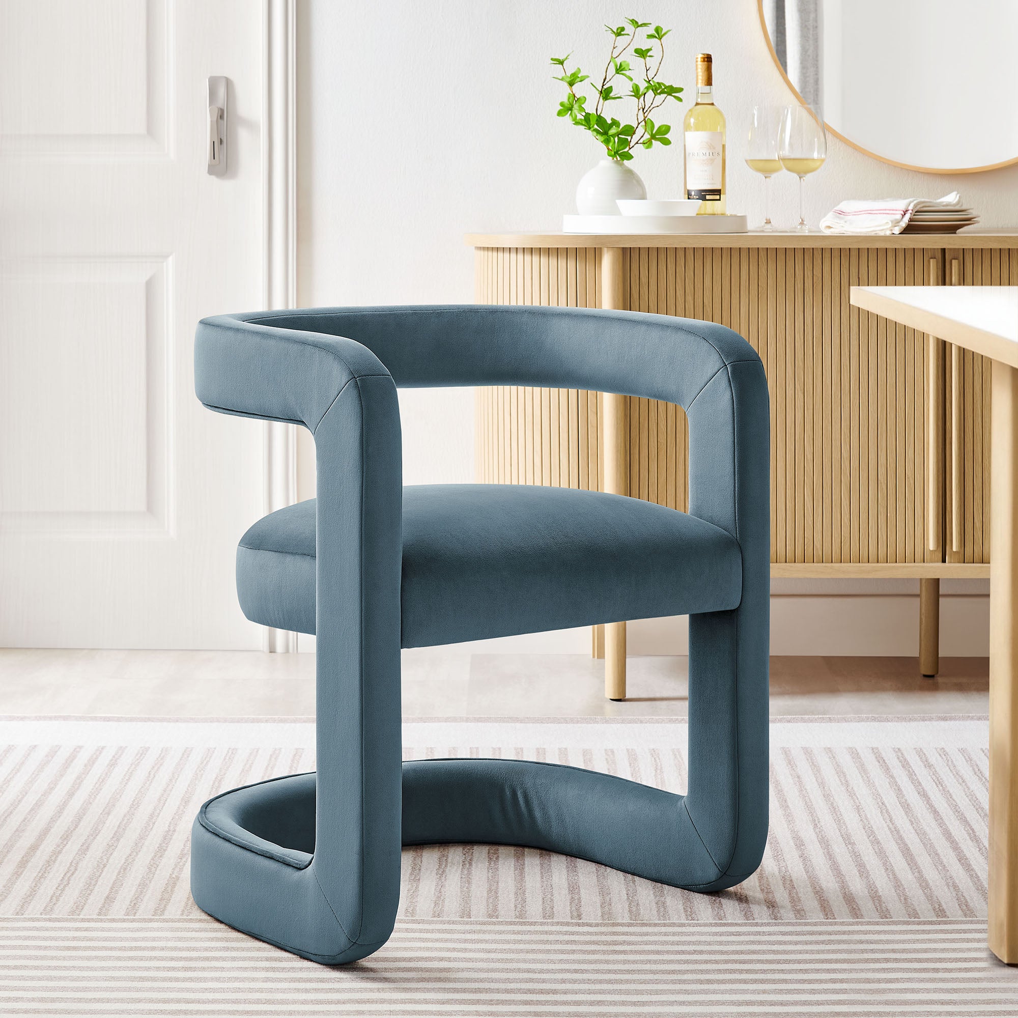 Modway Winslow Barrel Performance Velvet Dining Chair