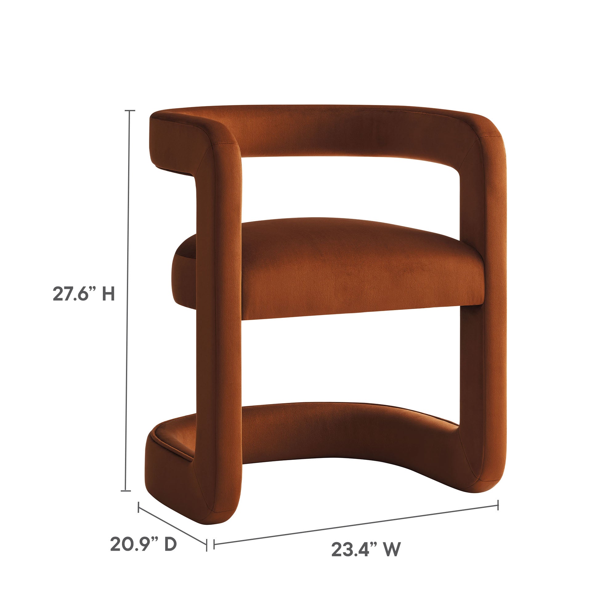 Modway Winslow Barrel Performance Velvet Dining Chair
