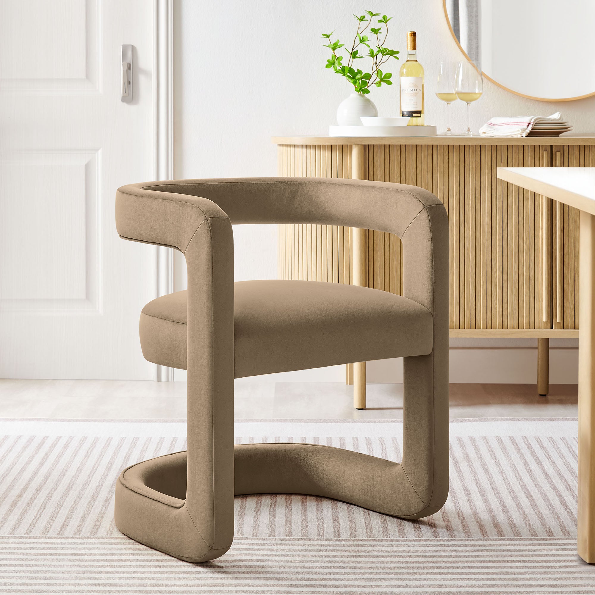 Modway Winslow Barrel Performance Velvet Dining Chair