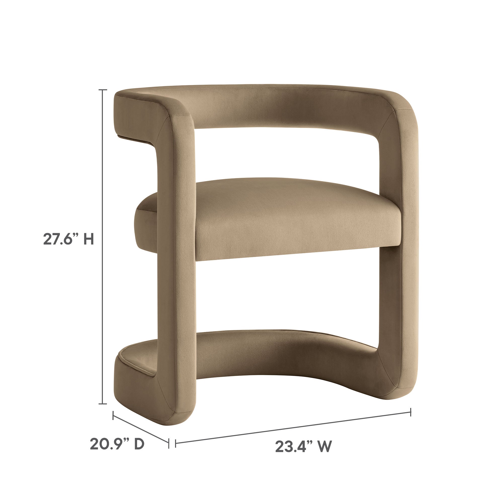Modway Winslow Barrel Performance Velvet Dining Chair