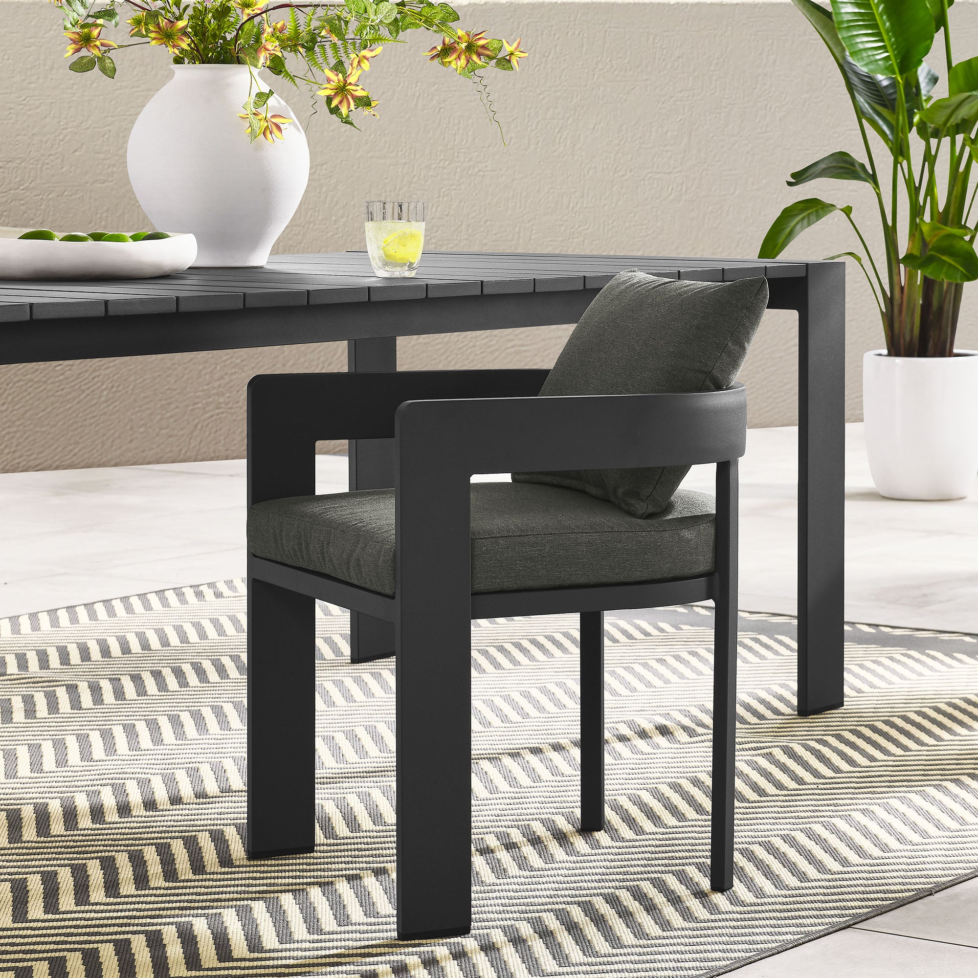 Modway Tahoe Outdoor Patio Aluminum Dining Chair