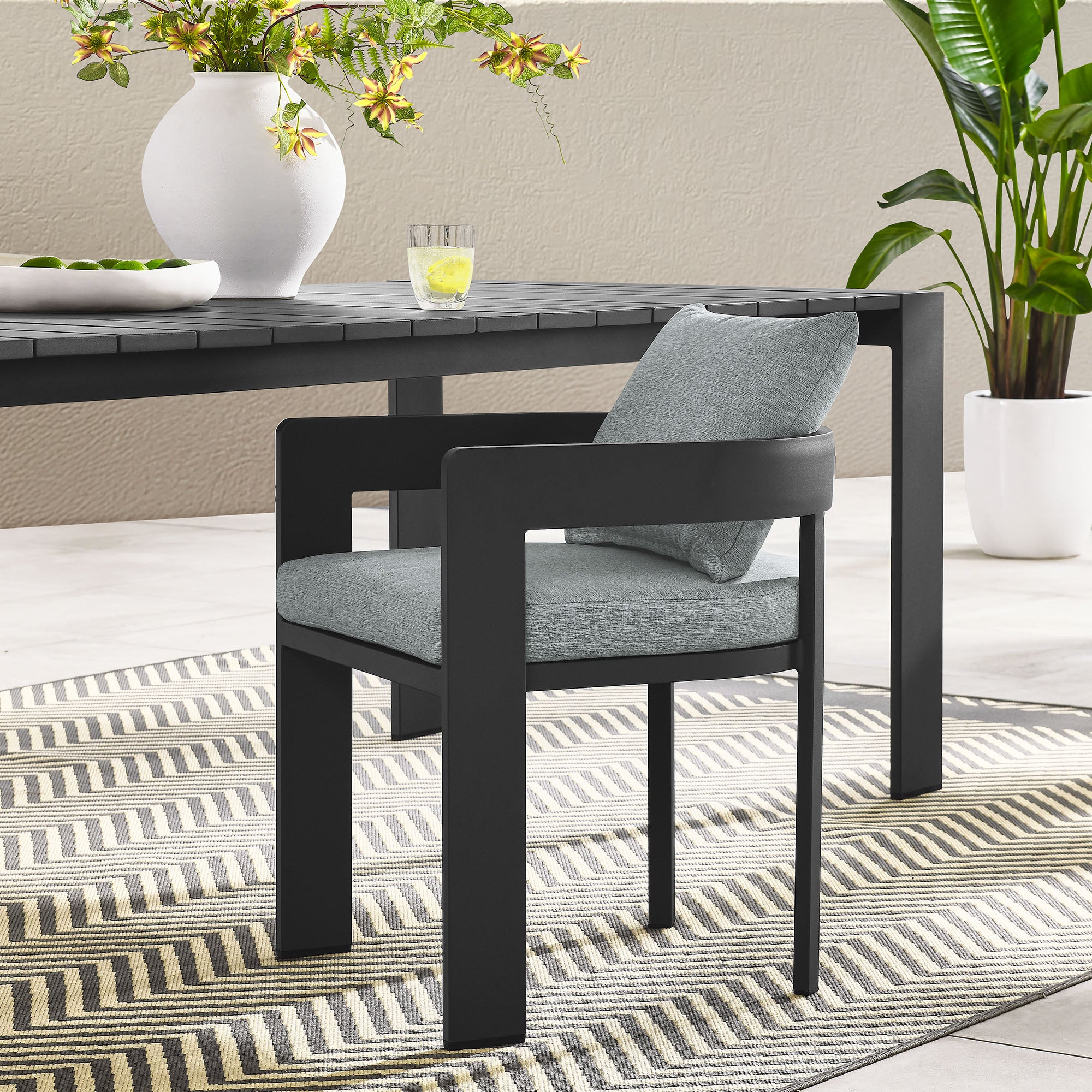 Modway Tahoe Outdoor Patio Aluminum Dining Chair