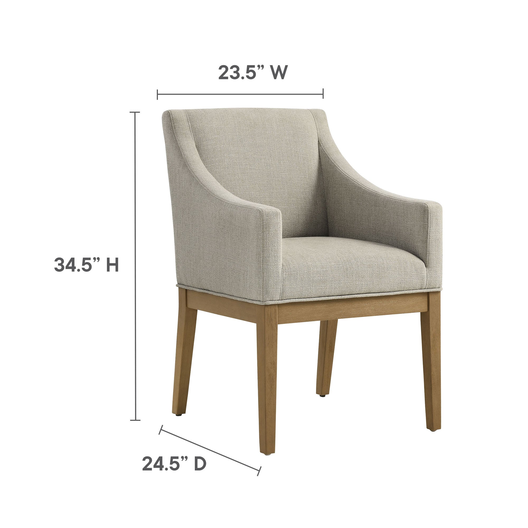 Modway Alton Fabric Upholstered Dining Armchair