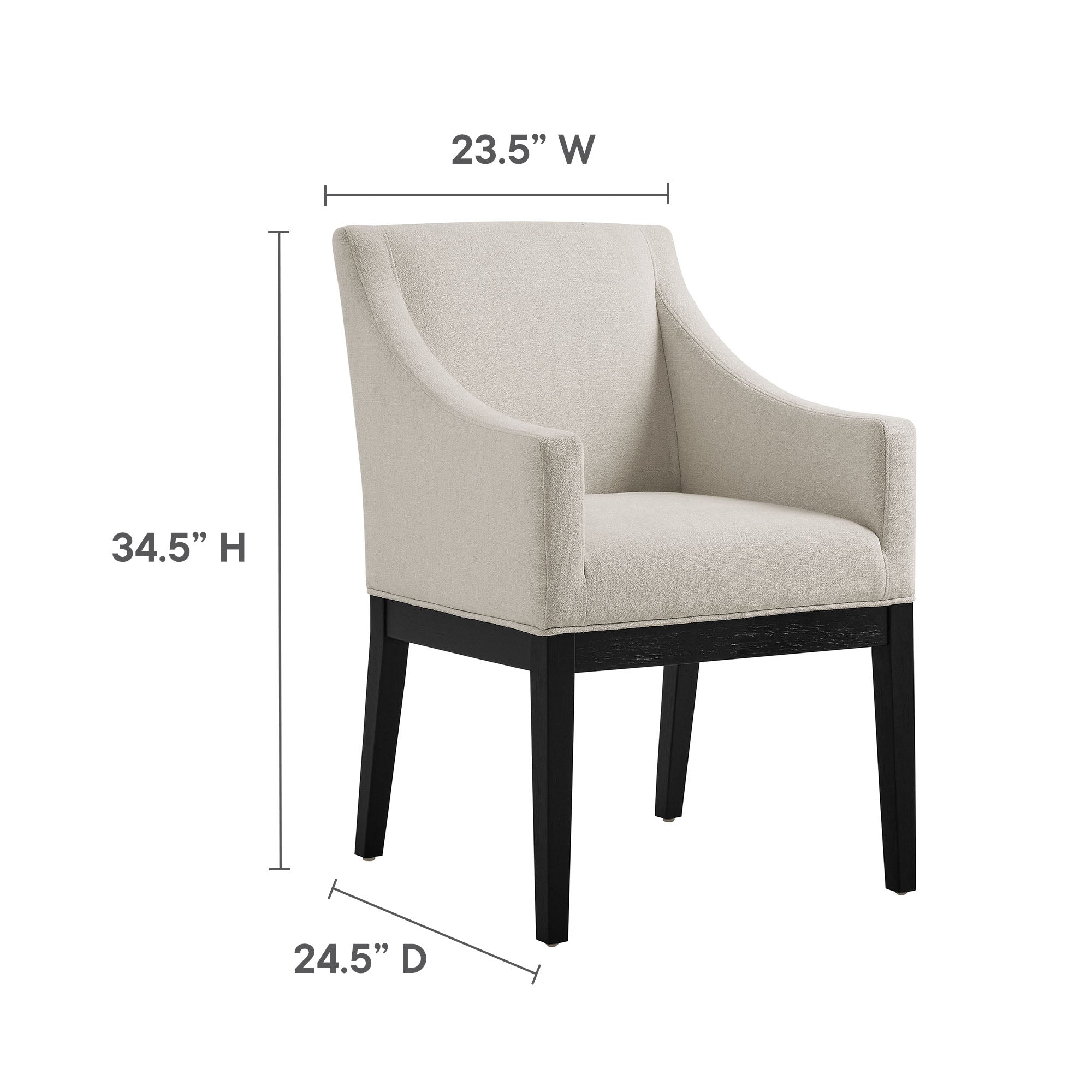 Modway Alton Fabric Upholstered Dining Armchair