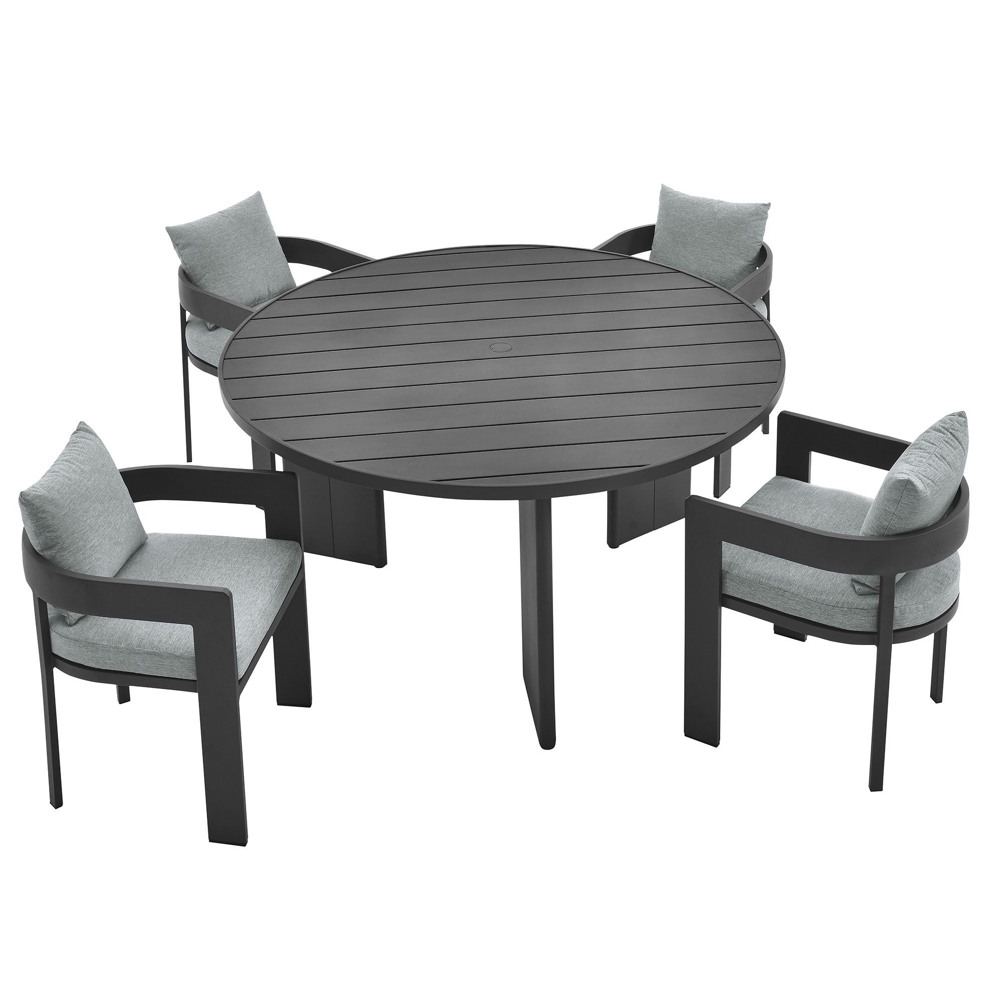 Modway Tahoe 5-Piece Outdoor Patio Aluminum Dining Set
