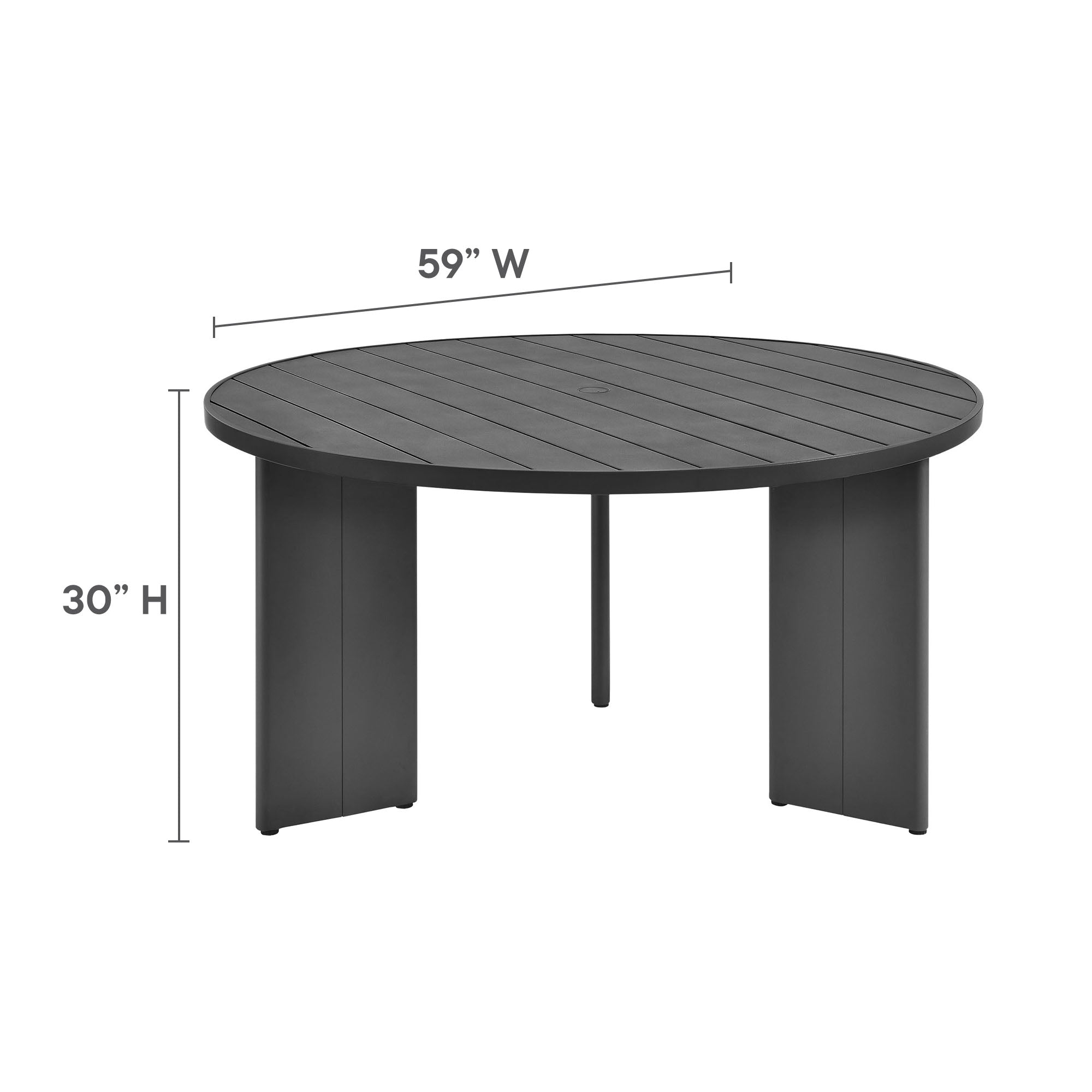 Modway Tahoe 5-Piece Outdoor Patio Aluminum Dining Set