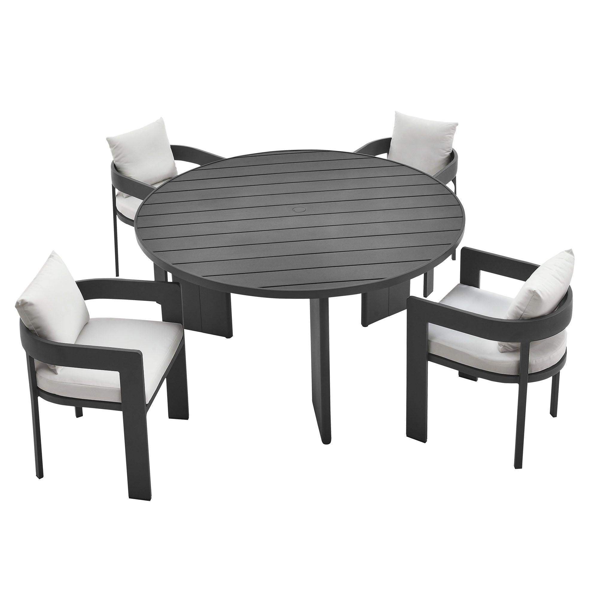 Modway Tahoe 5-Piece Outdoor Patio Aluminum Dining Set