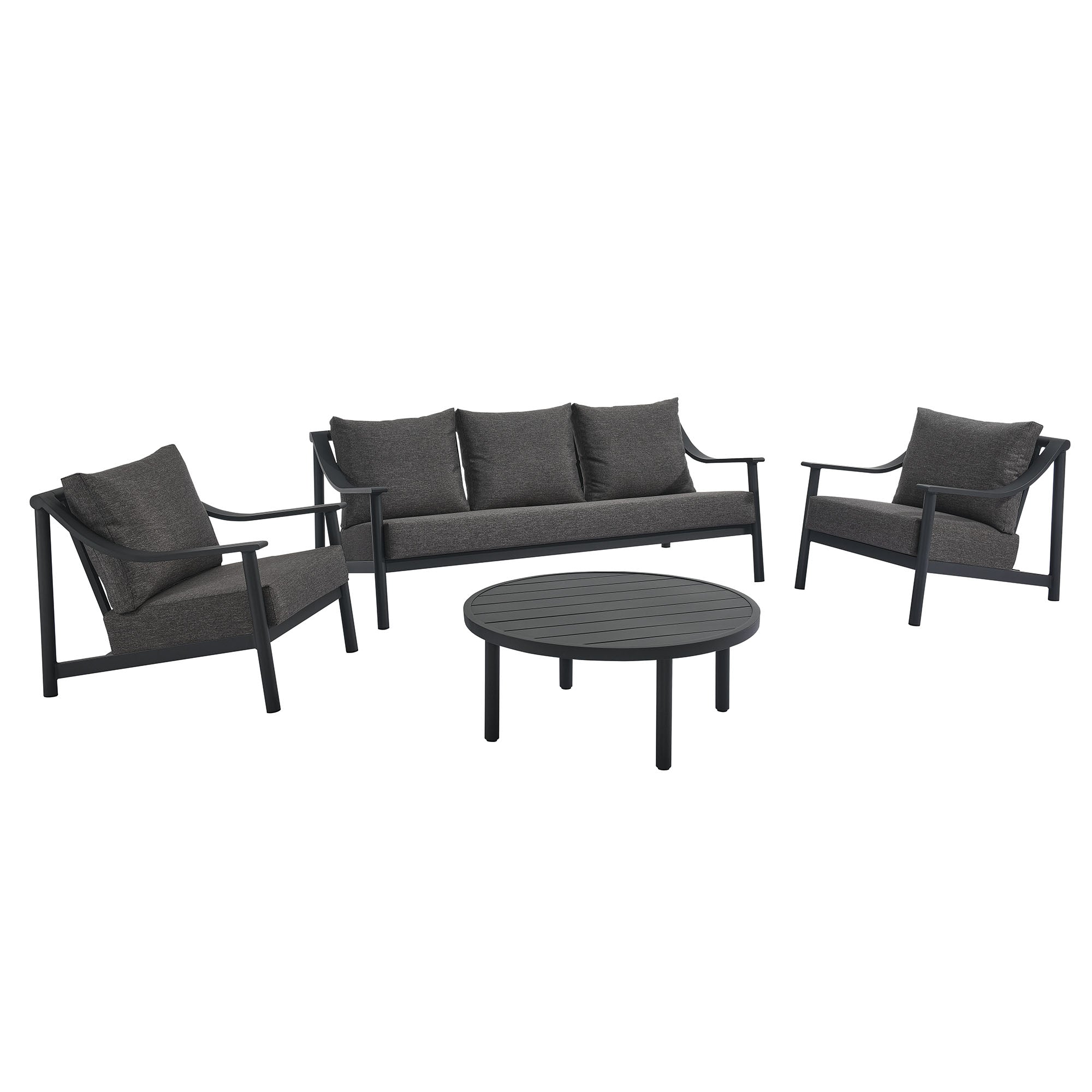 Modway Terrace 4-Piece Outdoor Patio Aluminum Furniture Set