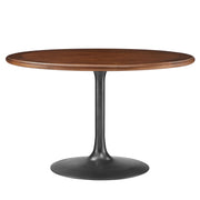 Modway Lippa 48" Round Pedestal Solid Wood Dining Table