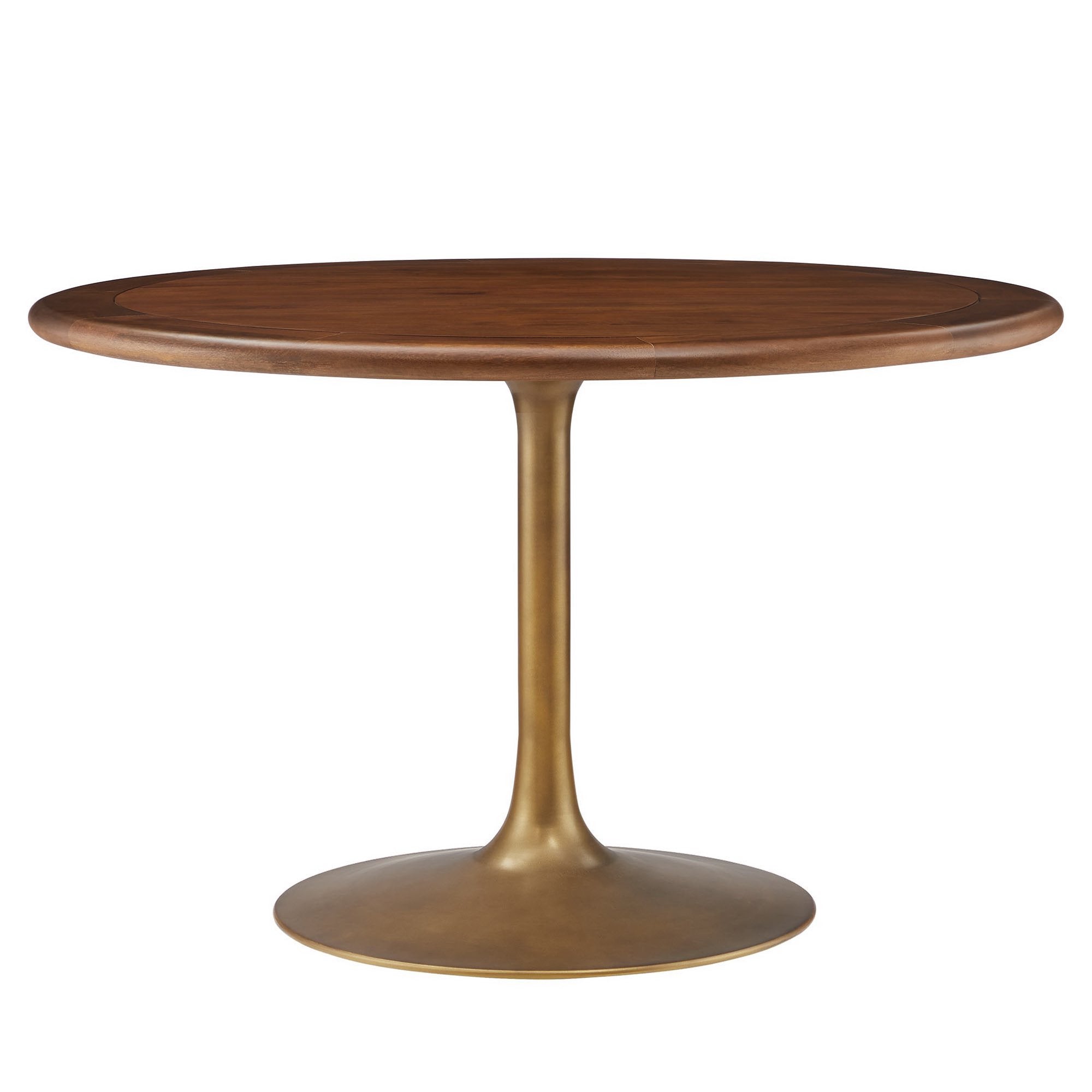 Modway Lippa 48" Round Pedestal Solid Wood Dining Table