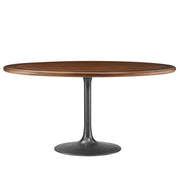 Modway Lippa 60" Round Pedestal Solid Wood Dining Table