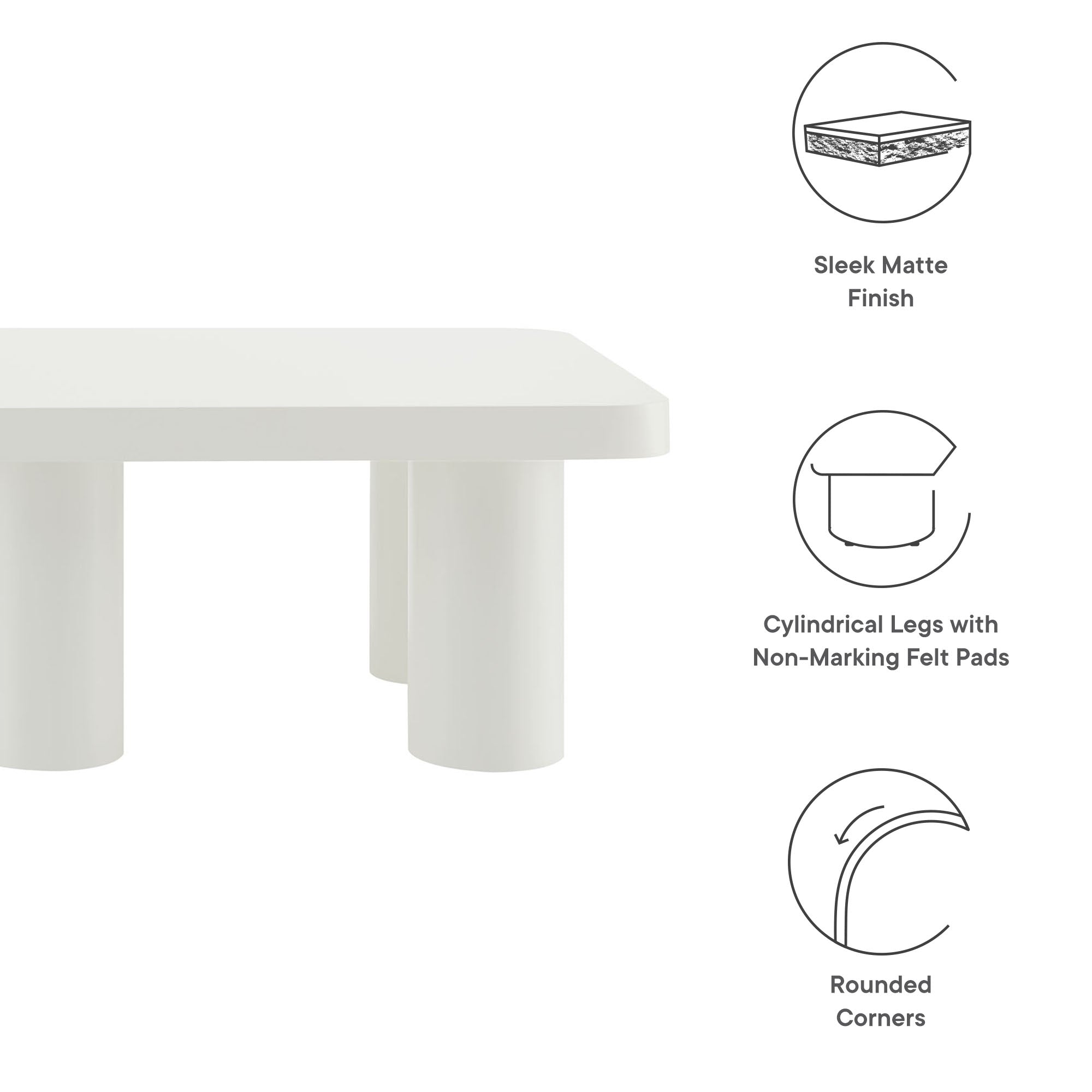 Modway Cleo 54” Rectangular Coffee Table