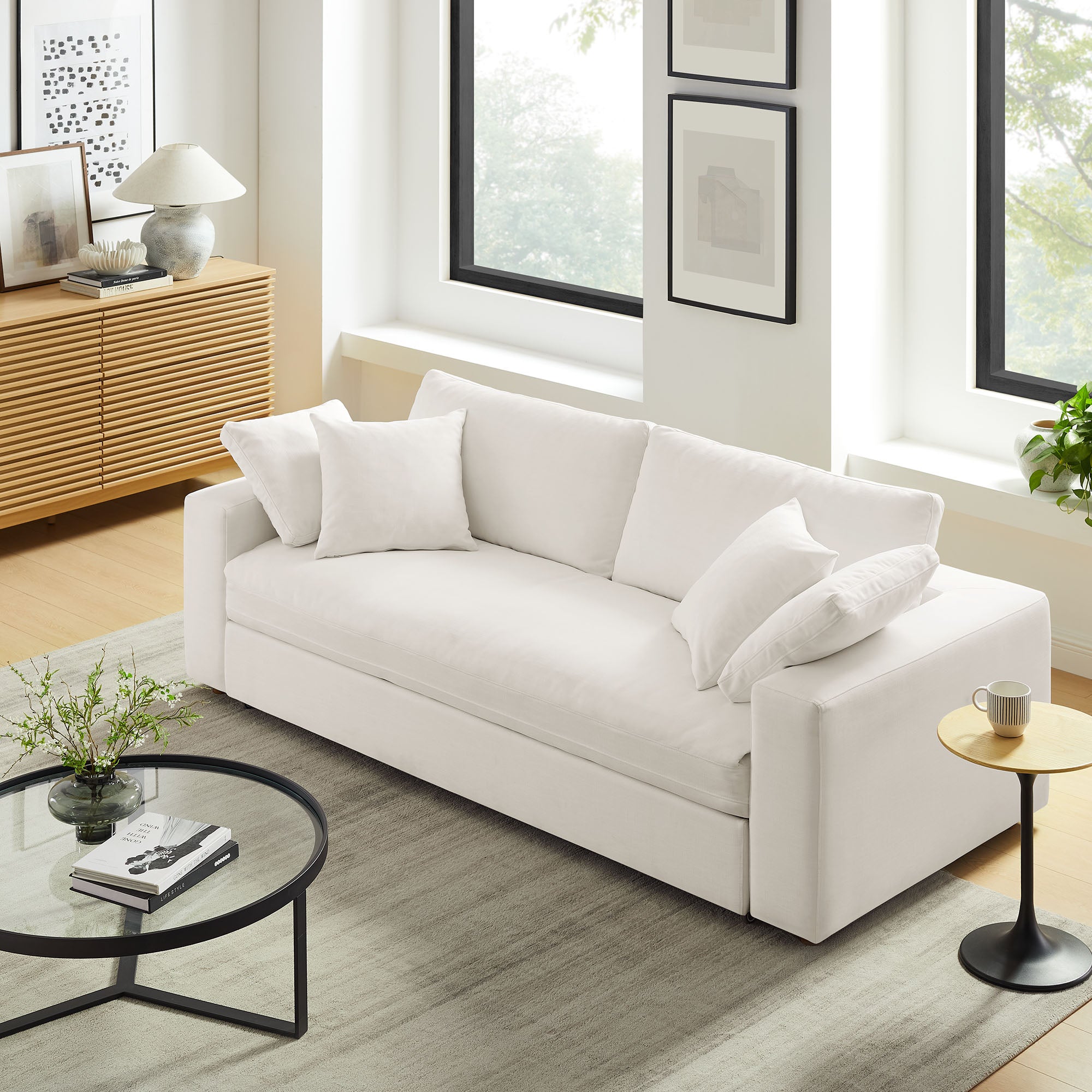 Modway Commix Down Filled Overstuffed Sleeper Sofa