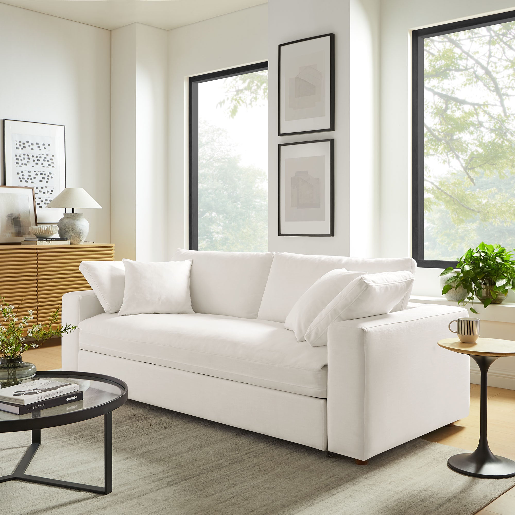 Modway Commix Down Filled Overstuffed Sleeper Sofa