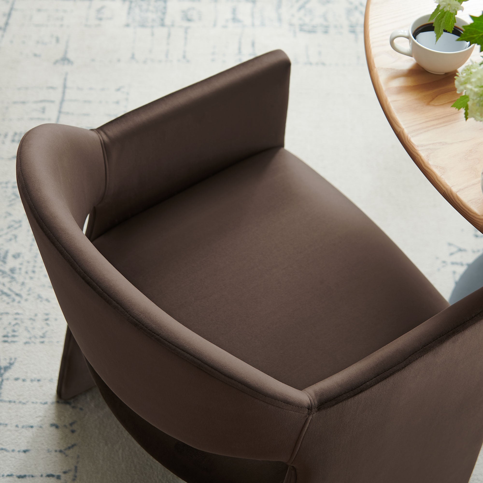 Talia Performance Velvet Dining Armchair