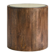 Modway Truett Round Wood Rattan Side Table