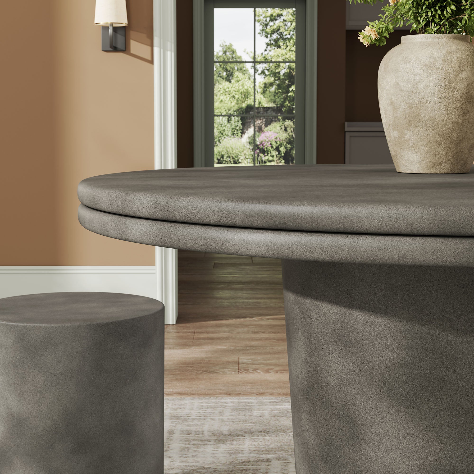 Modway Brion 48" Indoor - Outdoor Patio Concrete Round Dining Table