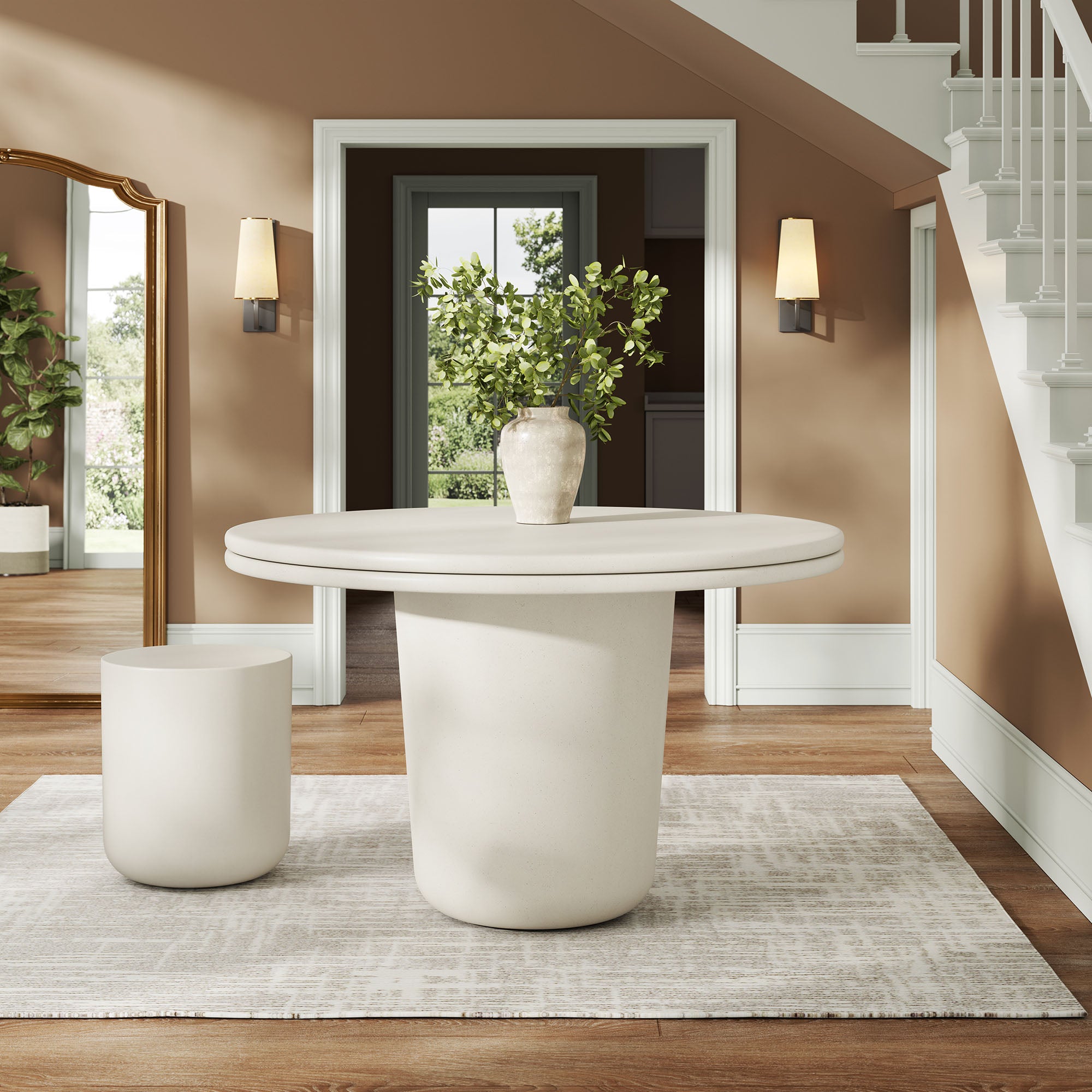 Modway Brion 48" Indoor - Outdoor Patio Concrete Round Dining Table