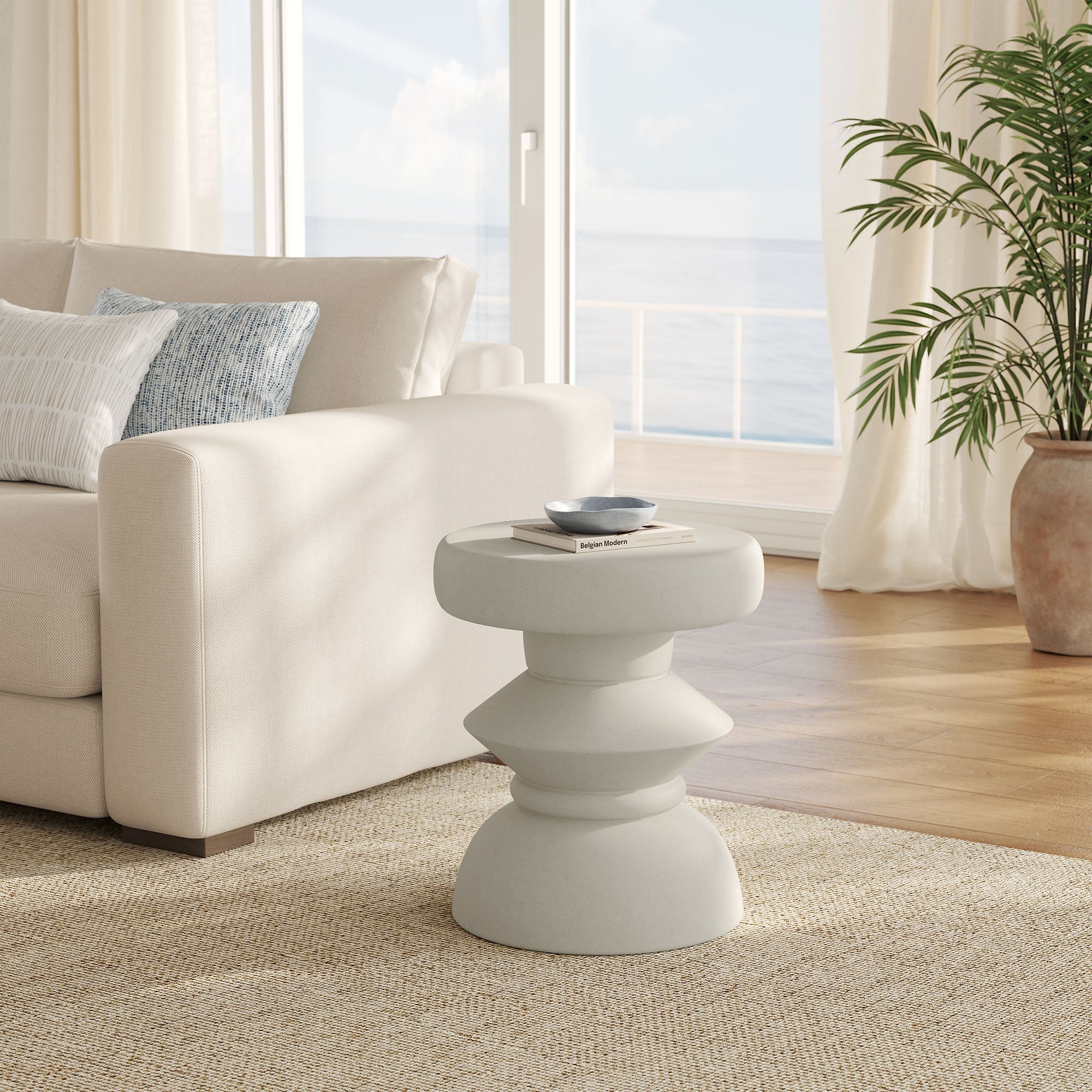 Modway Terza Indoor - Outdoor Patio Concrete Side Table