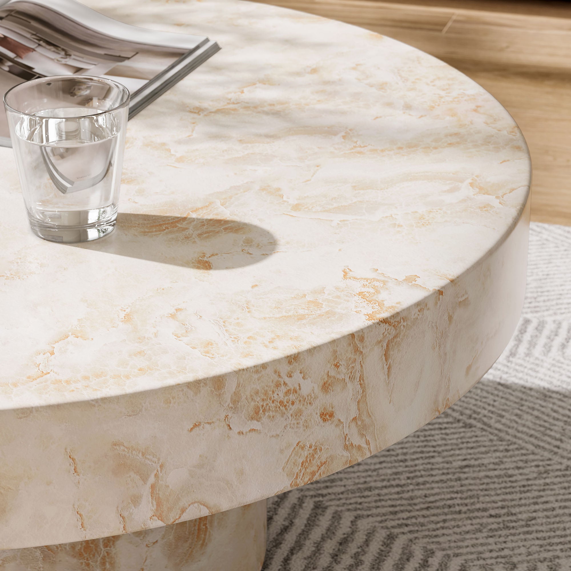 Modway Alora Indoor - Outdoor Patio Concrete Round Coffee Table