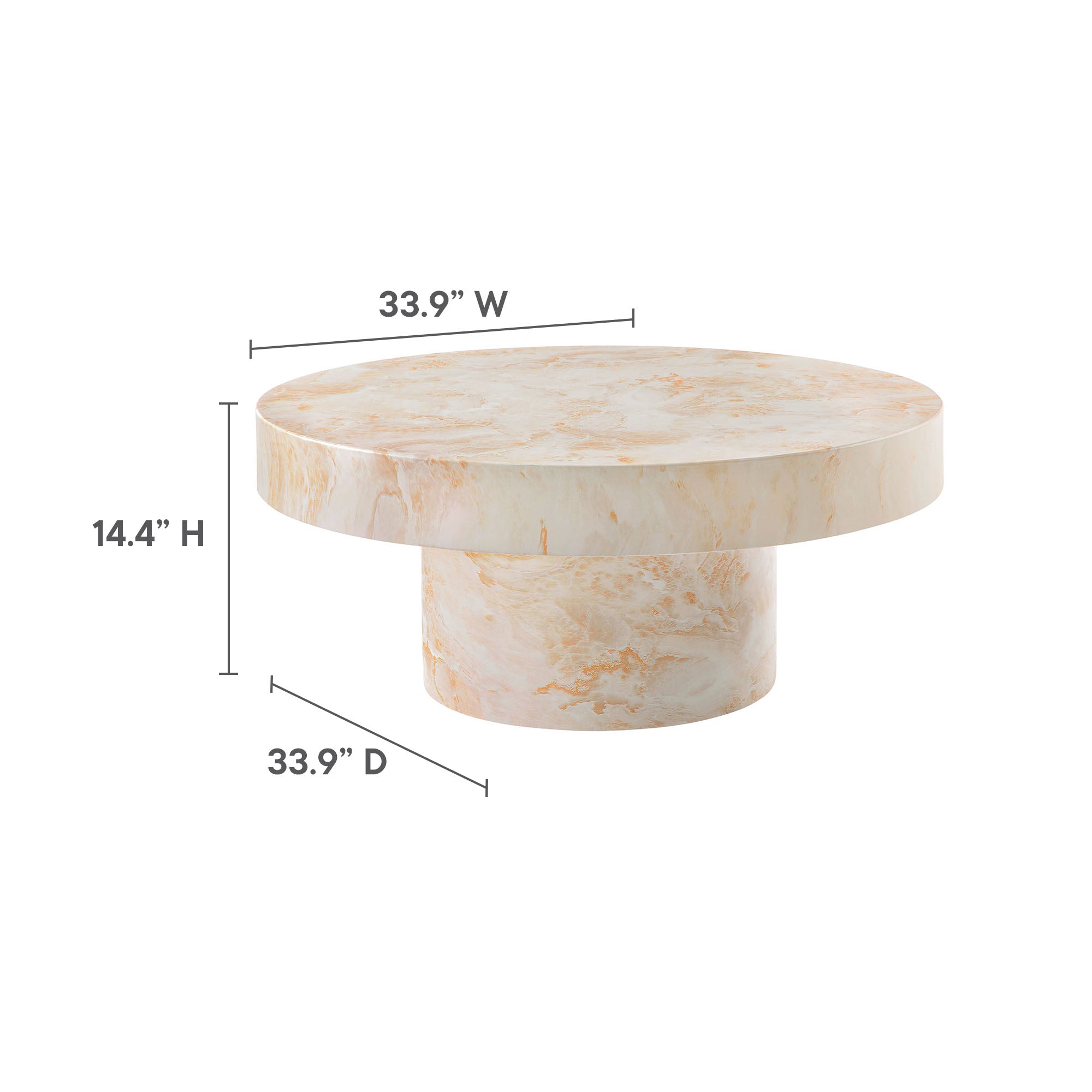 Modway Alora Indoor - Outdoor Patio Concrete Round Coffee Table