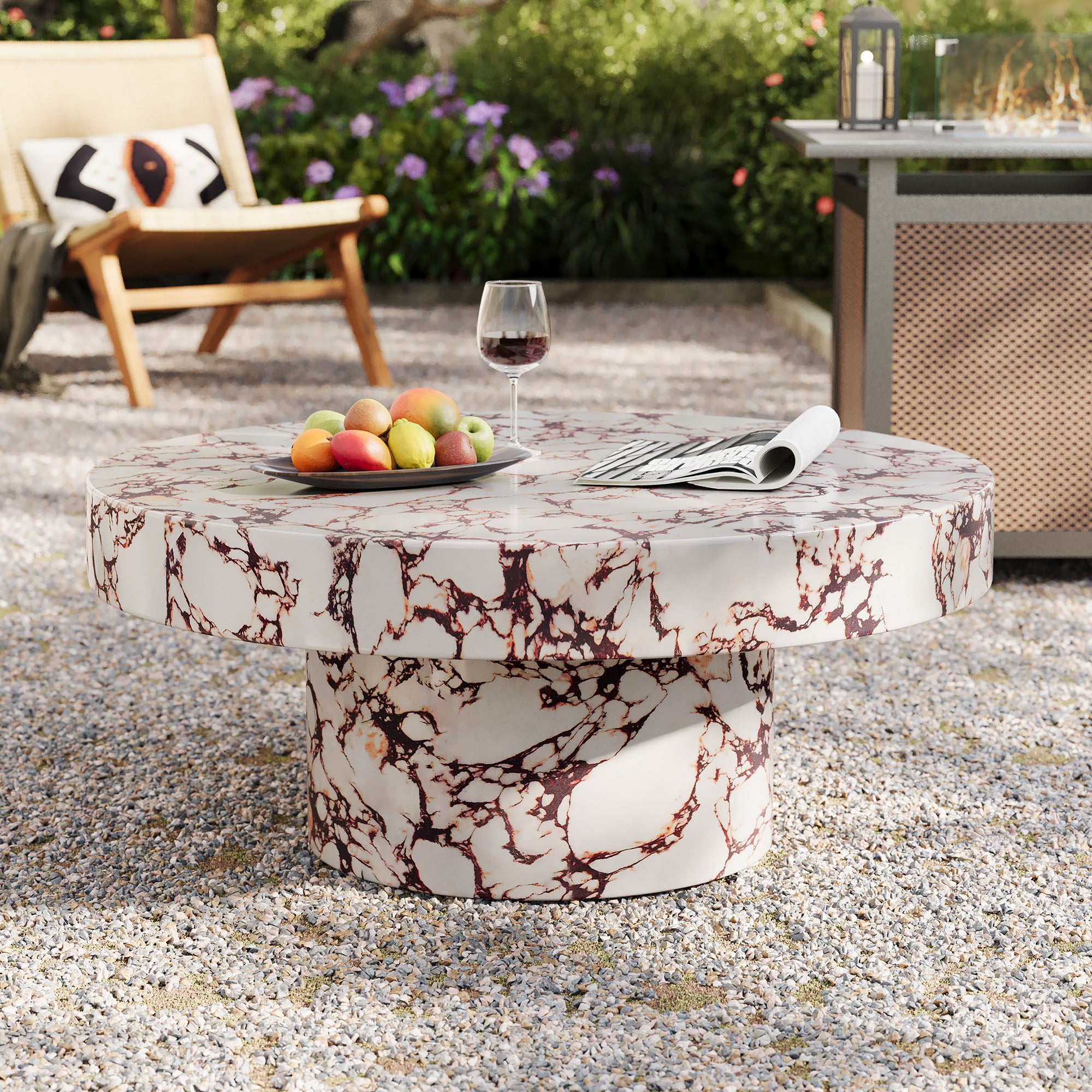 Modway Alora Indoor - Outdoor Patio Concrete Round Coffee Table