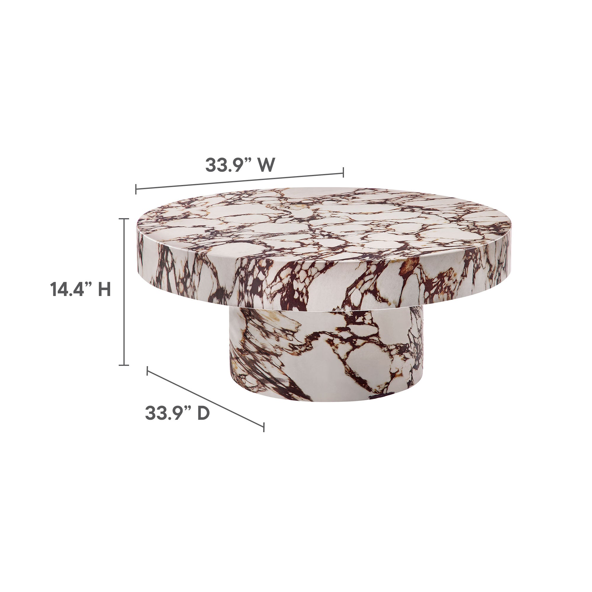 Modway Alora Indoor - Outdoor Patio Concrete Round Coffee Table