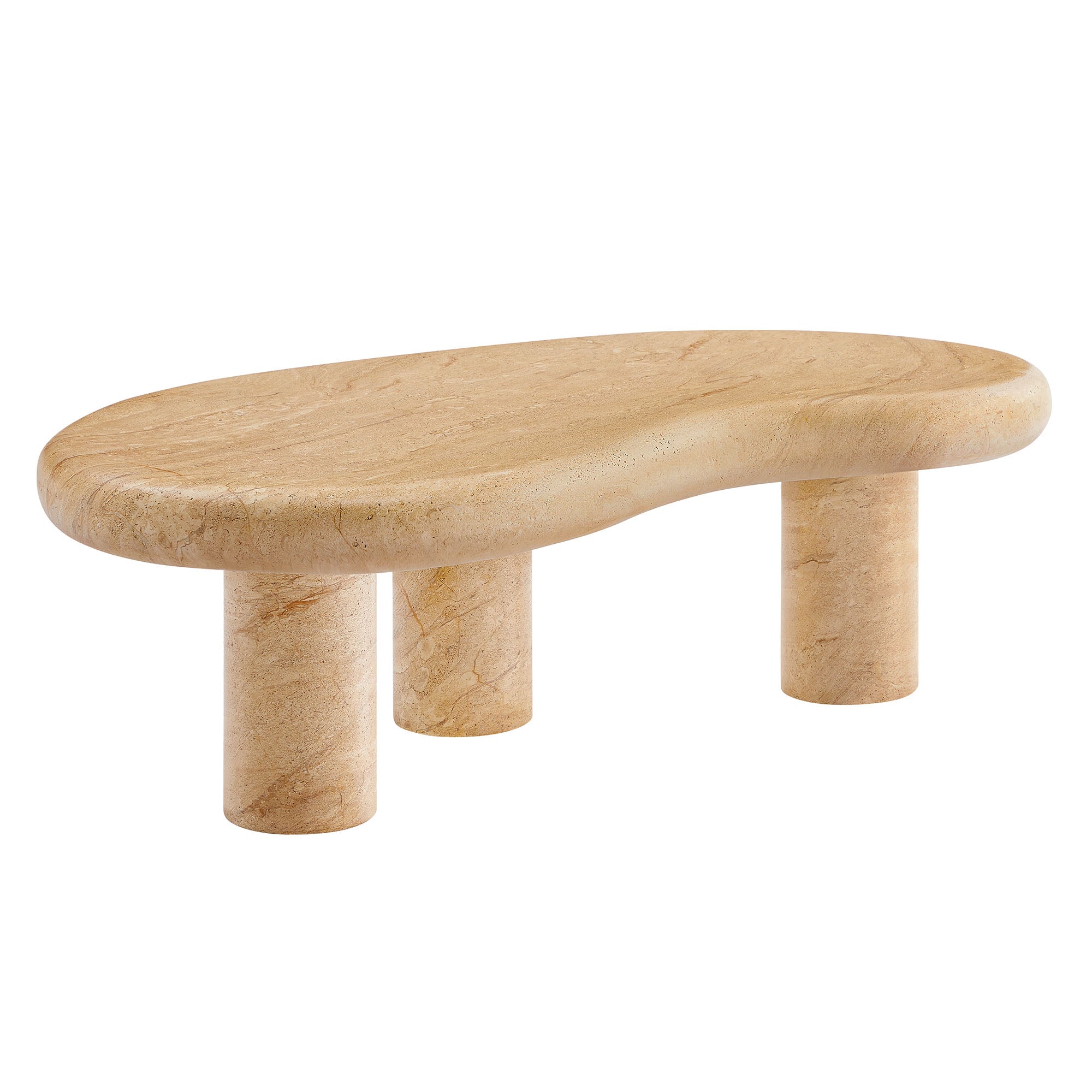 Modway Elowen Indoor - Outdoor Patio Textured Faux Travertine Coffee Table