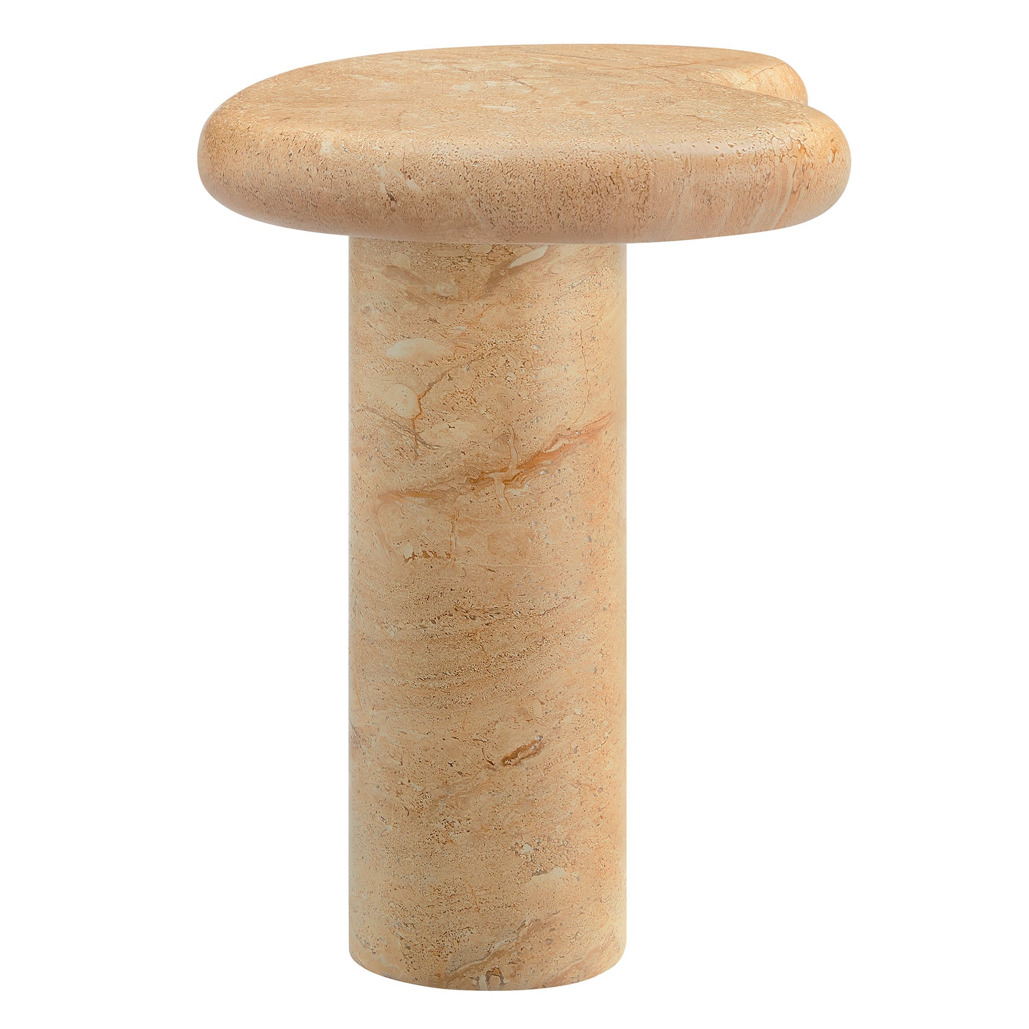 Modway Elowen Indoor - Outdoor Patio Textured Faux Travertine Side Table