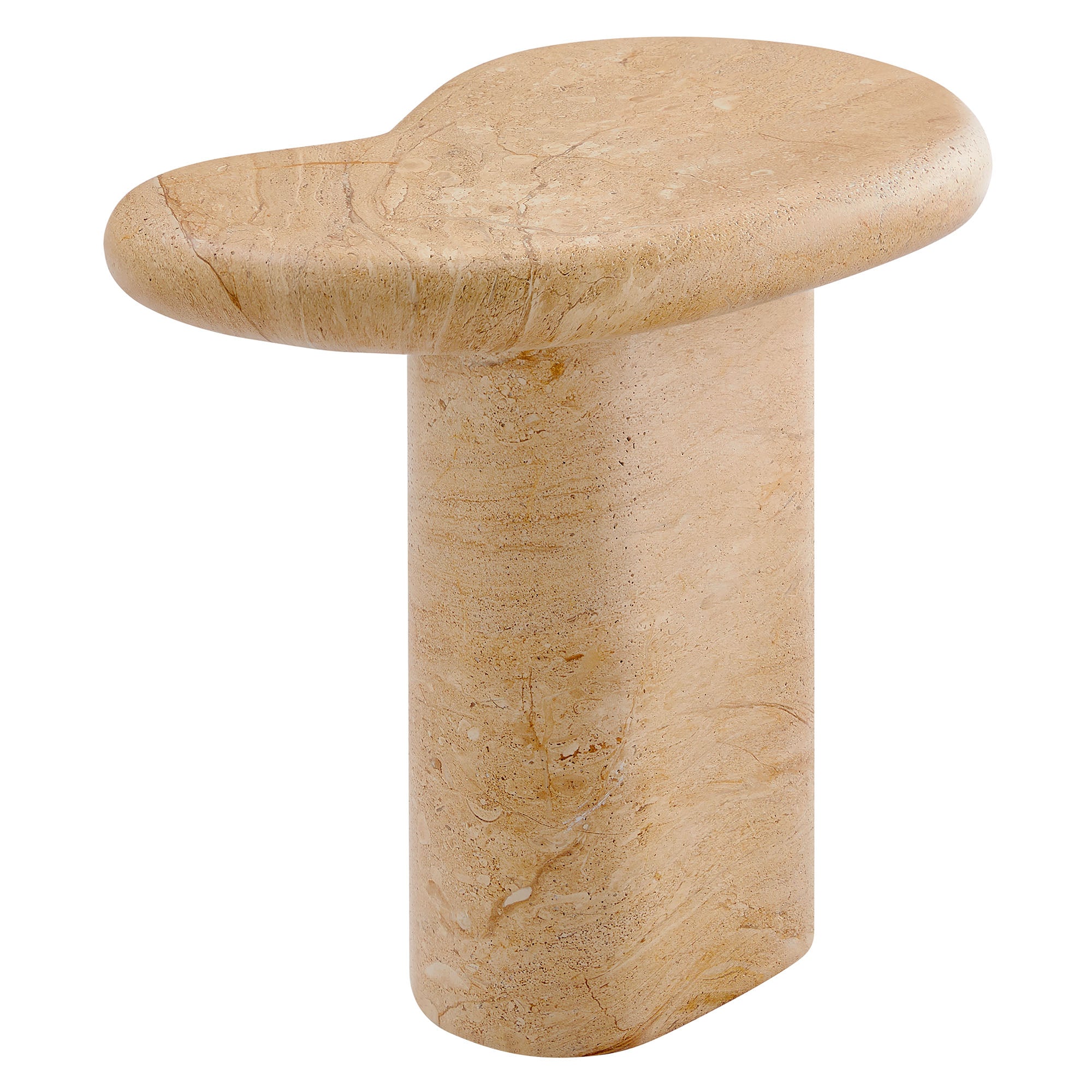 Modway Elowen Indoor - Outdoor Patio Textured Faux Travertine Side Table