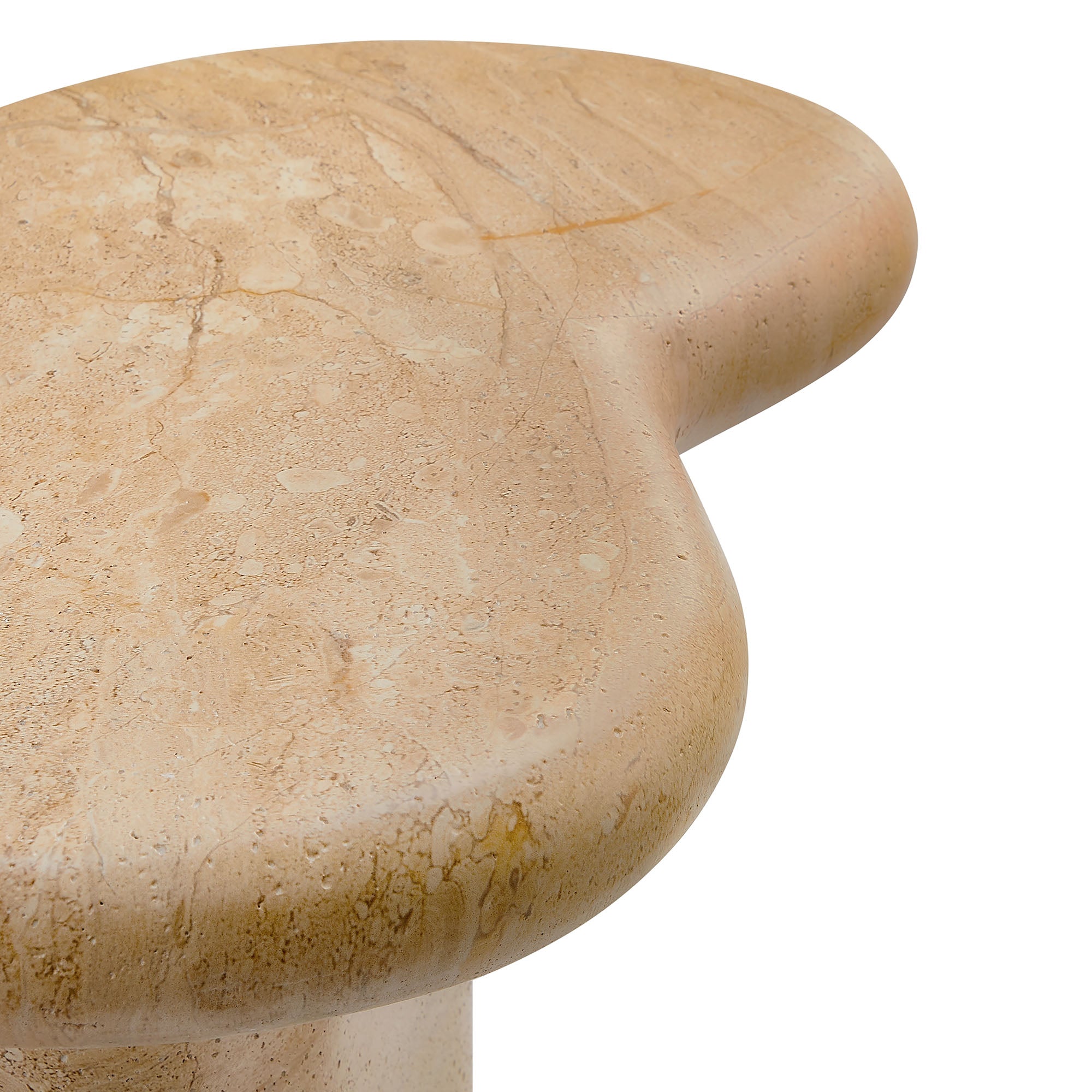 Modway Elowen Indoor - Outdoor Patio Textured Faux Travertine Side Table