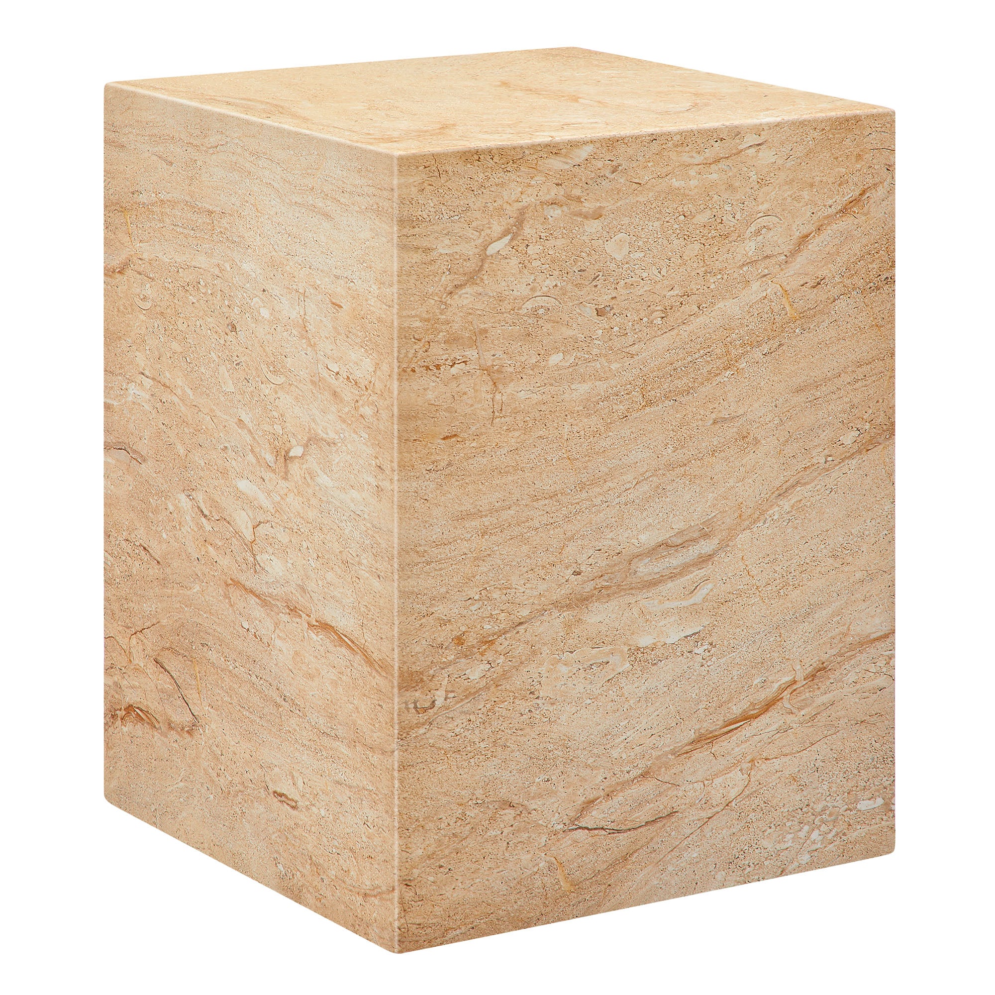 Modway Jordana Square Plinth Indoor - Outdoor Patio Concrete Side Table
