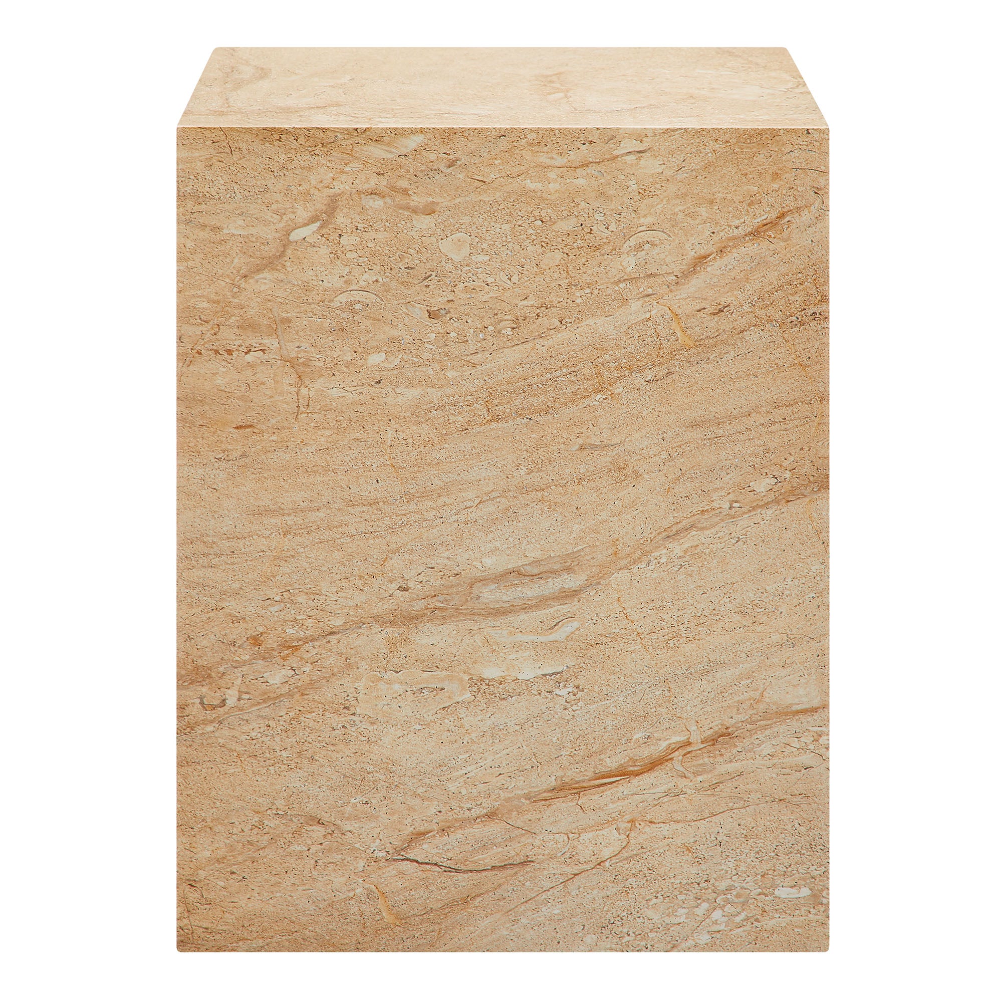 Modway Jordana Square Plinth Indoor - Outdoor Patio Concrete Side Table