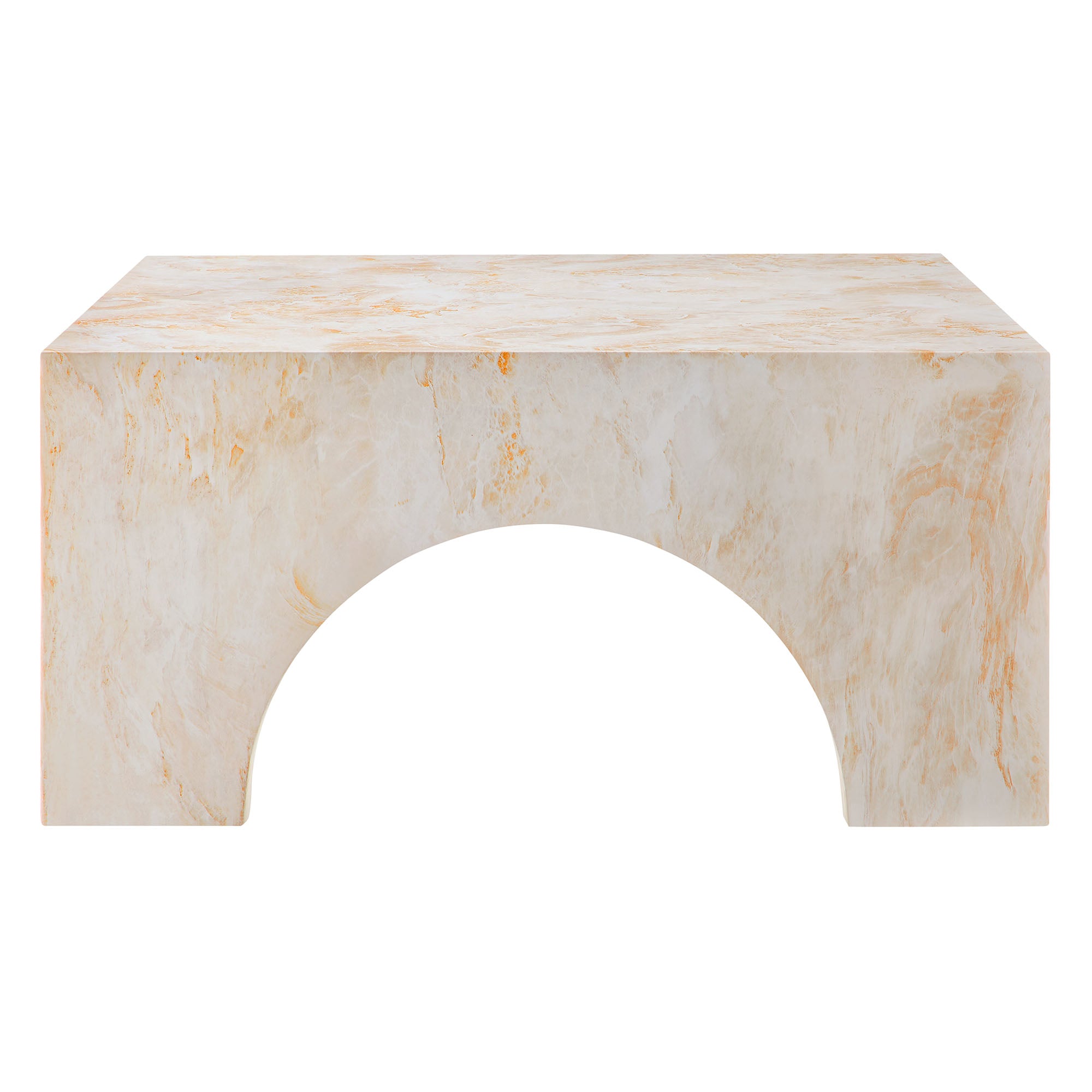 Modway Valen Indoor - Outdoor Patio Arched Concrete Coffee Table