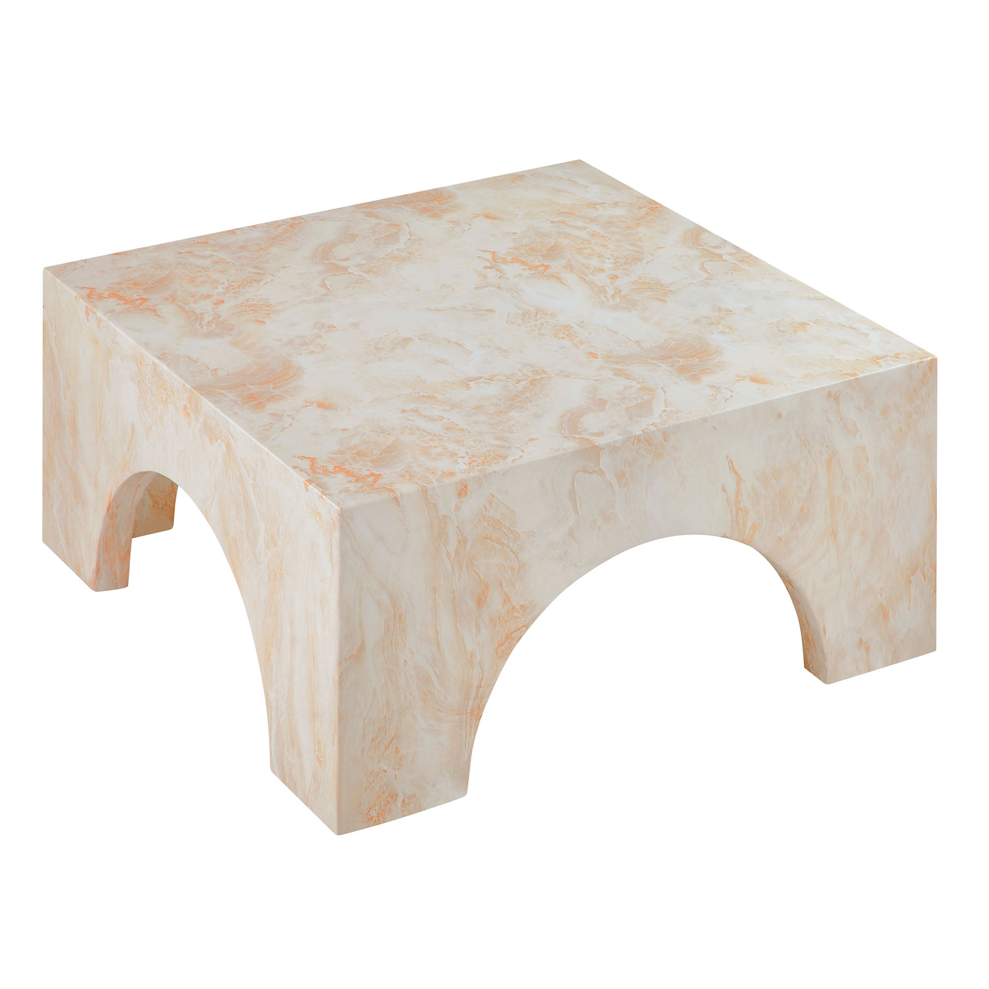 Modway Valen Indoor - Outdoor Patio Arched Concrete Coffee Table
