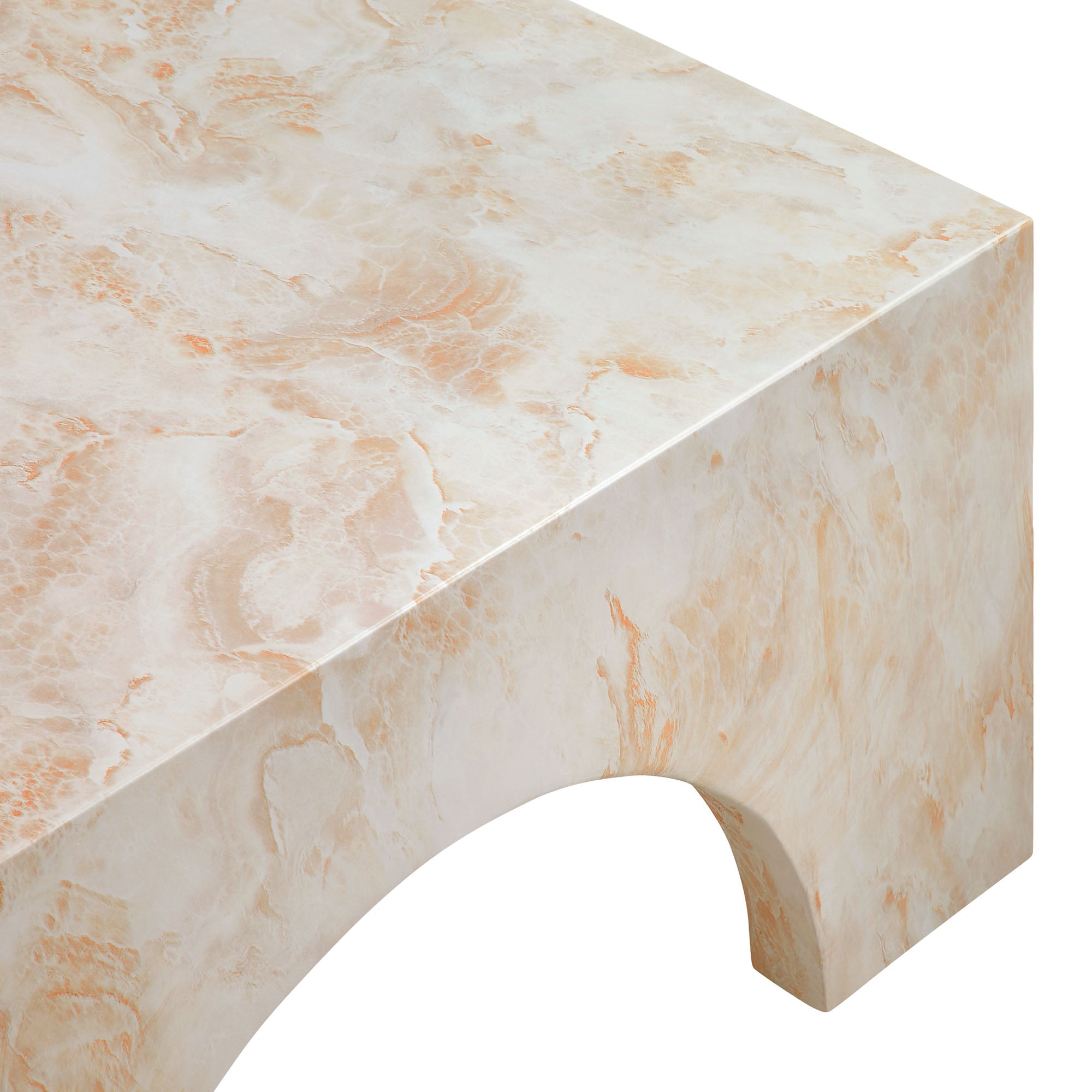 Modway Valen Indoor - Outdoor Patio Arched Concrete Coffee Table