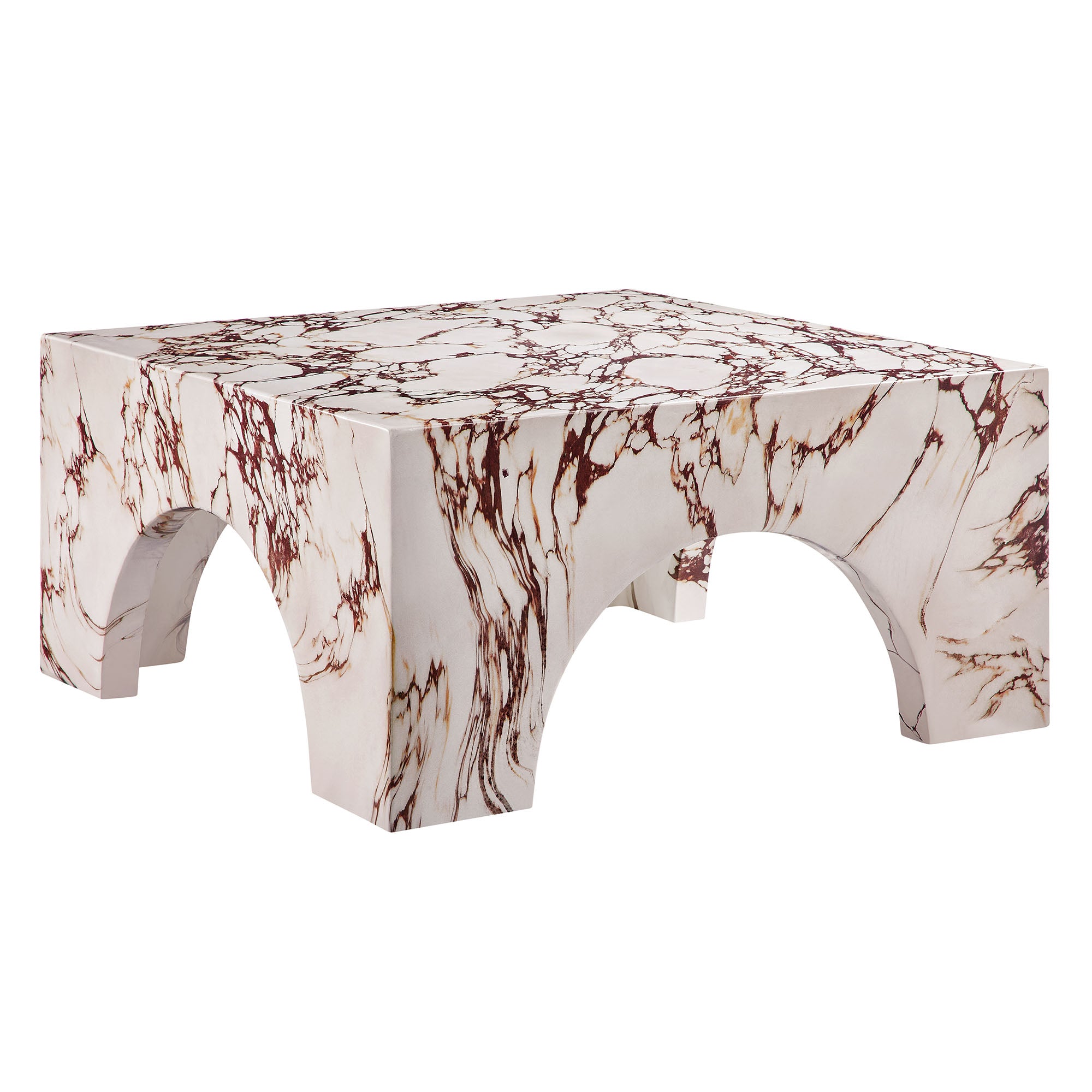 Modway Valen Indoor - Outdoor Patio Arched Concrete Coffee Table