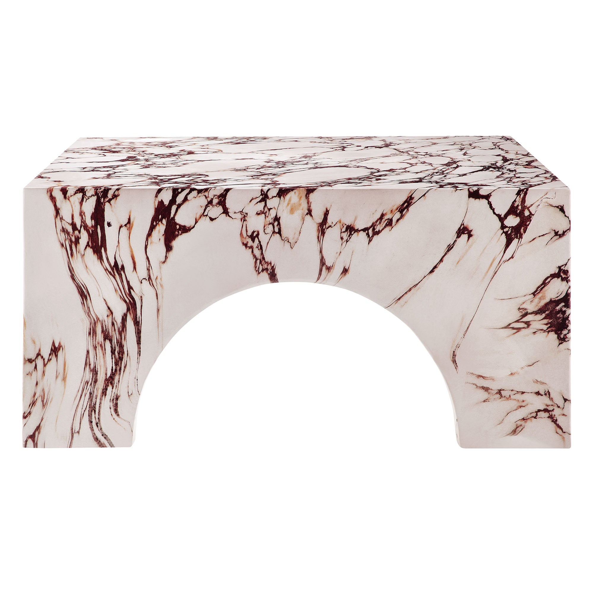 Modway Valen Indoor - Outdoor Patio Arched Concrete Coffee Table