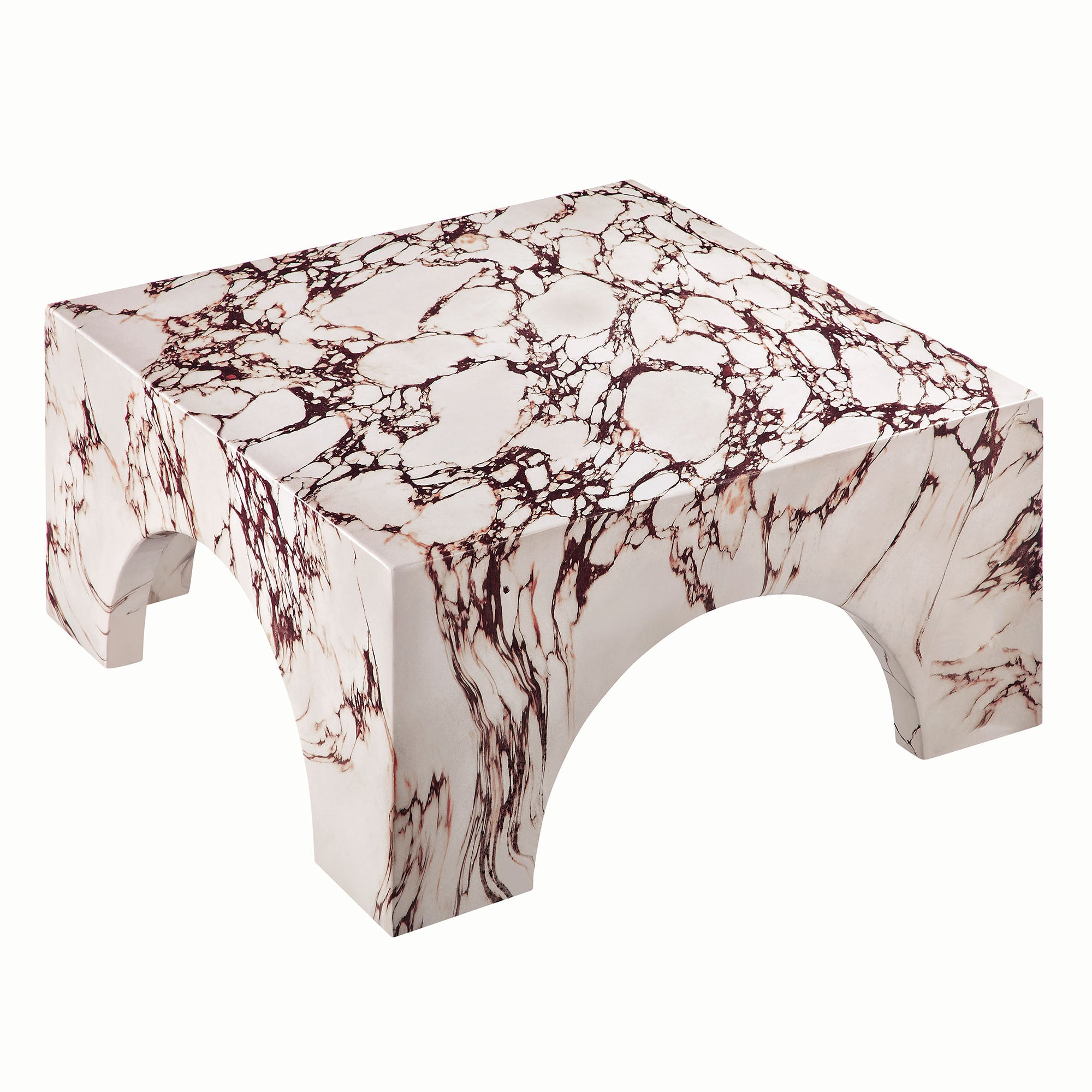 Modway Valen Indoor - Outdoor Patio Arched Concrete Coffee Table