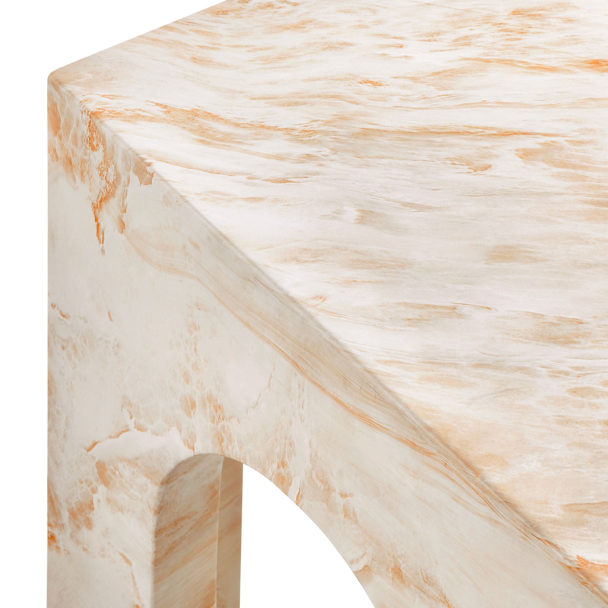 Modway Valen Square Indoor - Outdoor Patio Arched Concrete Side Table
