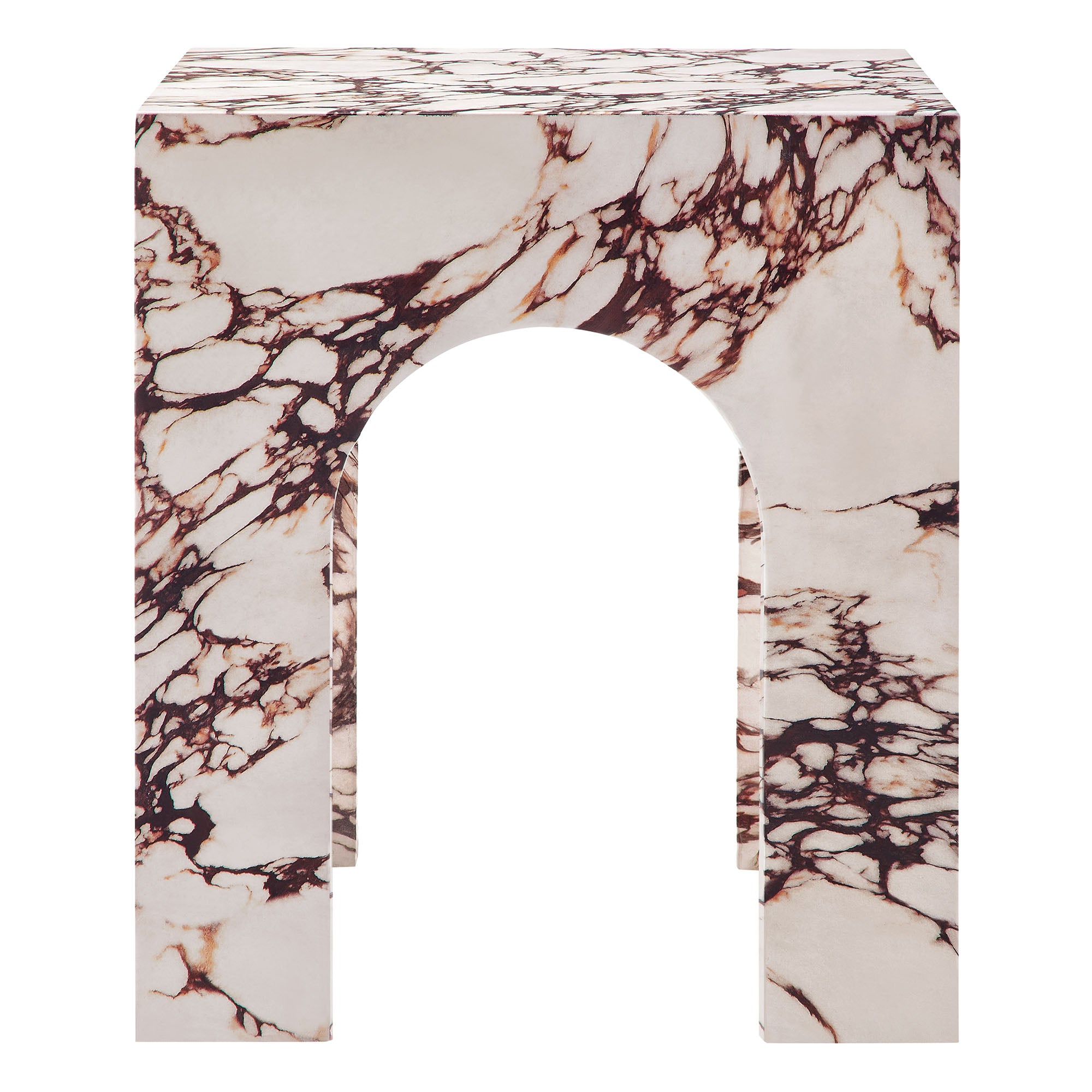 Modway Valen Square Indoor - Outdoor Patio Arched Concrete Side Table
