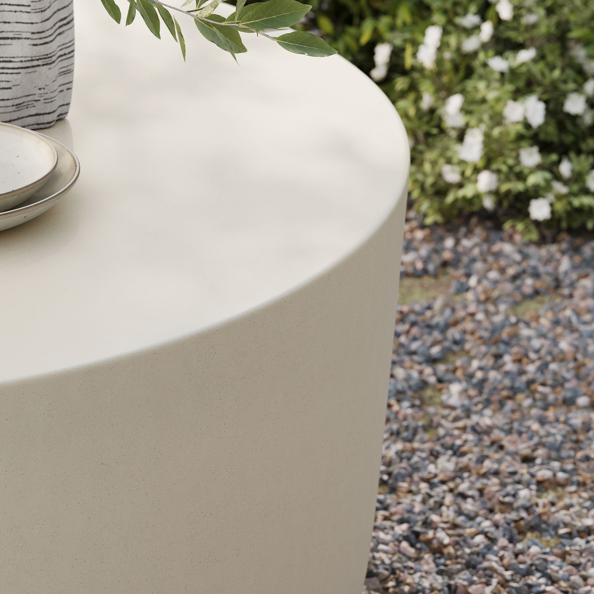 Modway Brion Round Indoor - Outdoor Patio Concrete Coffee Table