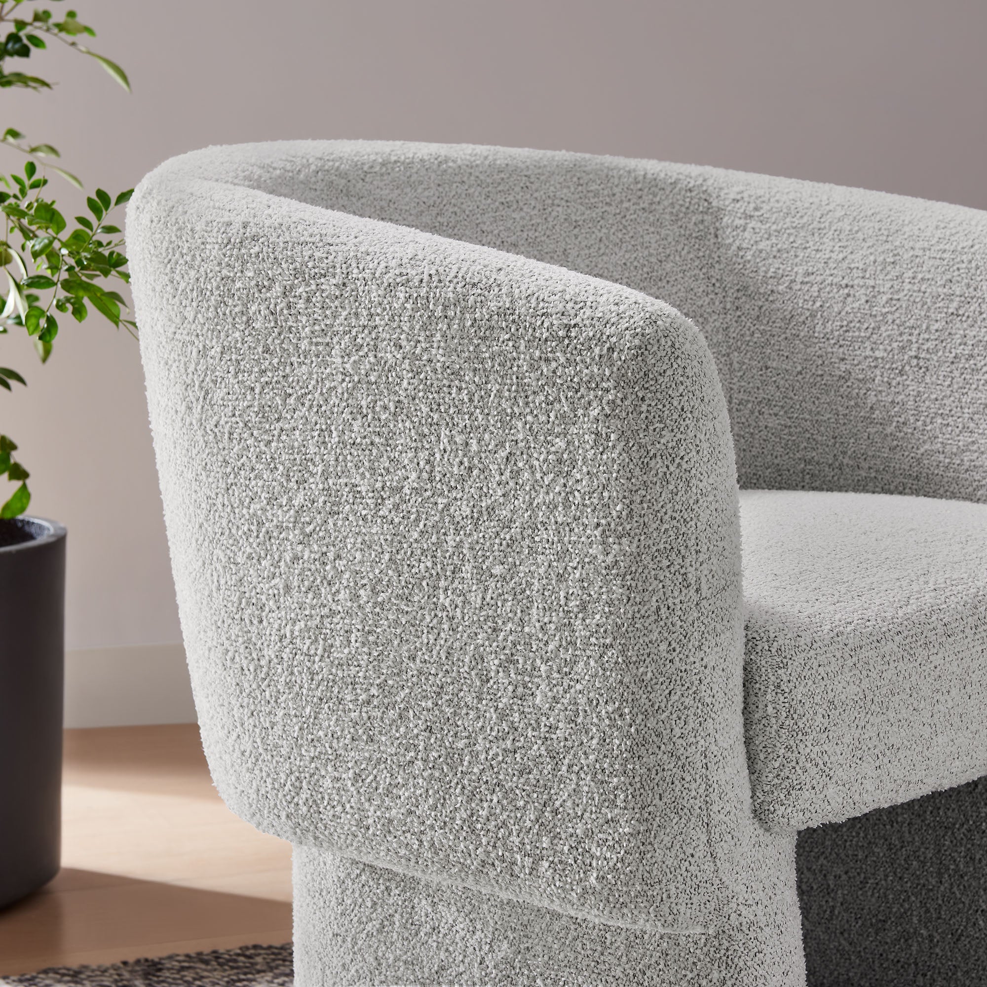 Modway Muse Boucle Fabric Barrel Accent Chair