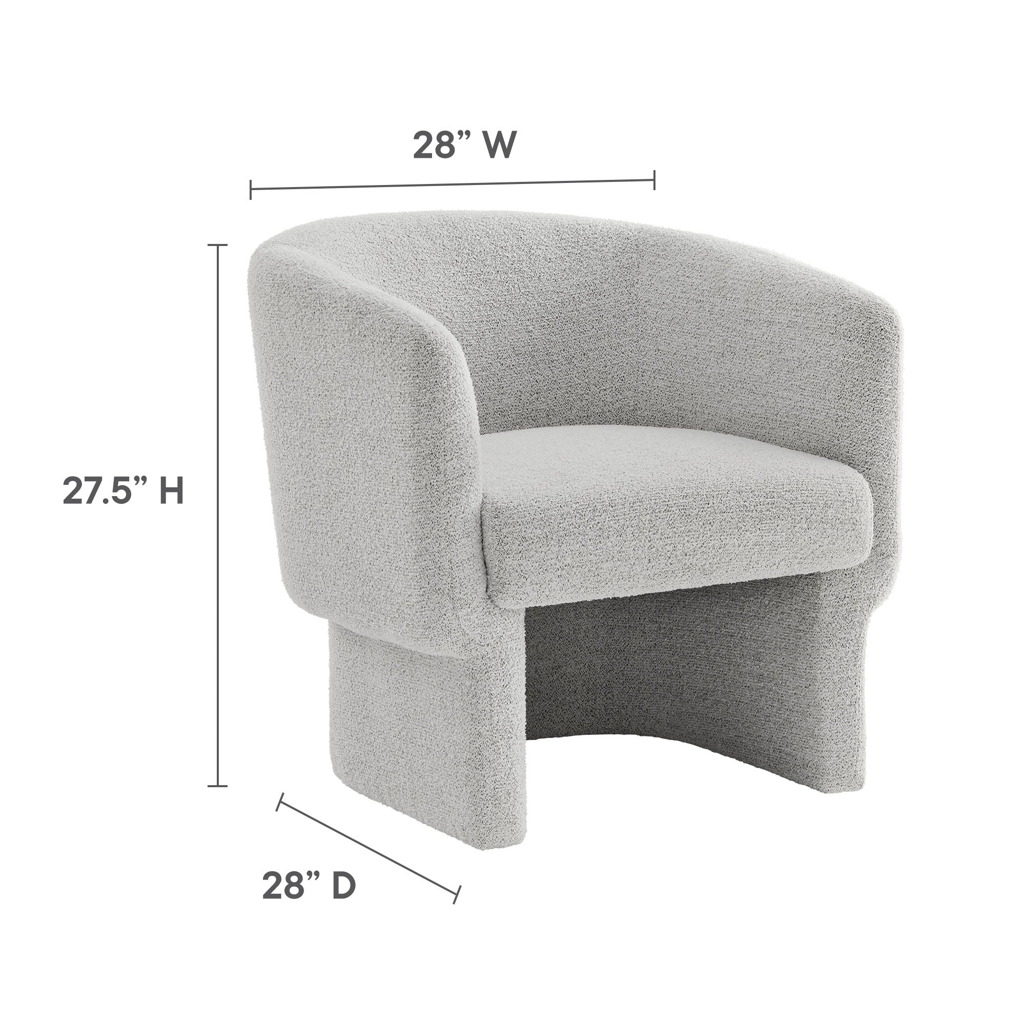 Modway Muse Boucle Fabric Barrel Accent Chair
