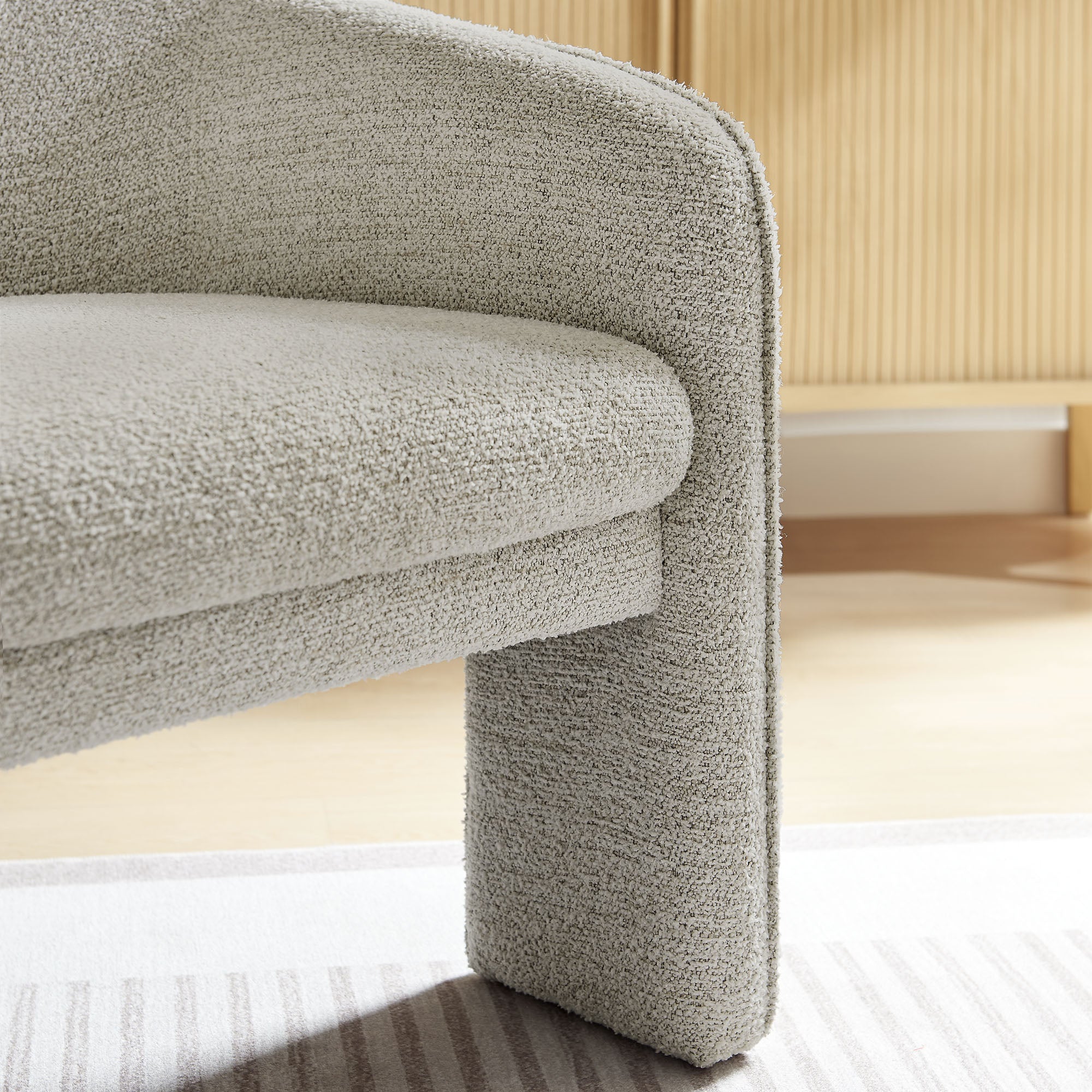 Modway Greer Boucle Fabric Upholstered Accent Armchair