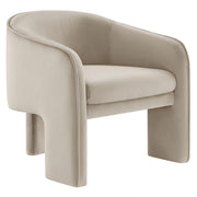 Modway Greer Performance Velvet Upholstered Accent Armchair