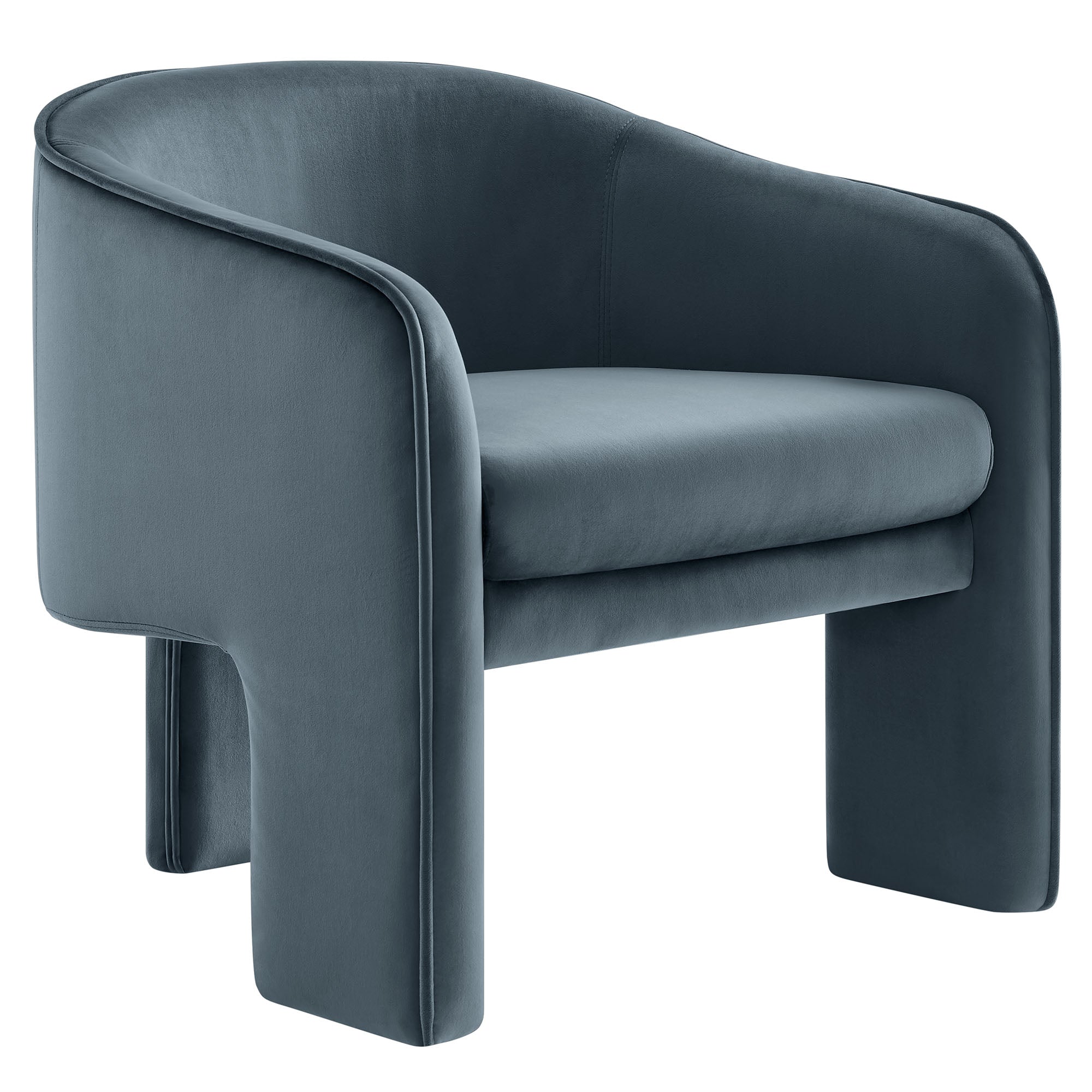 Modway Greer Performance Velvet Upholstered Accent Armchair