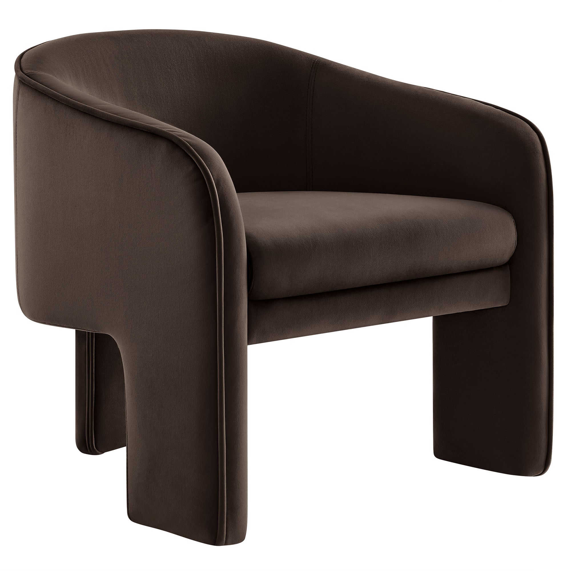 Modway Greer Performance Velvet Upholstered Accent Armchair