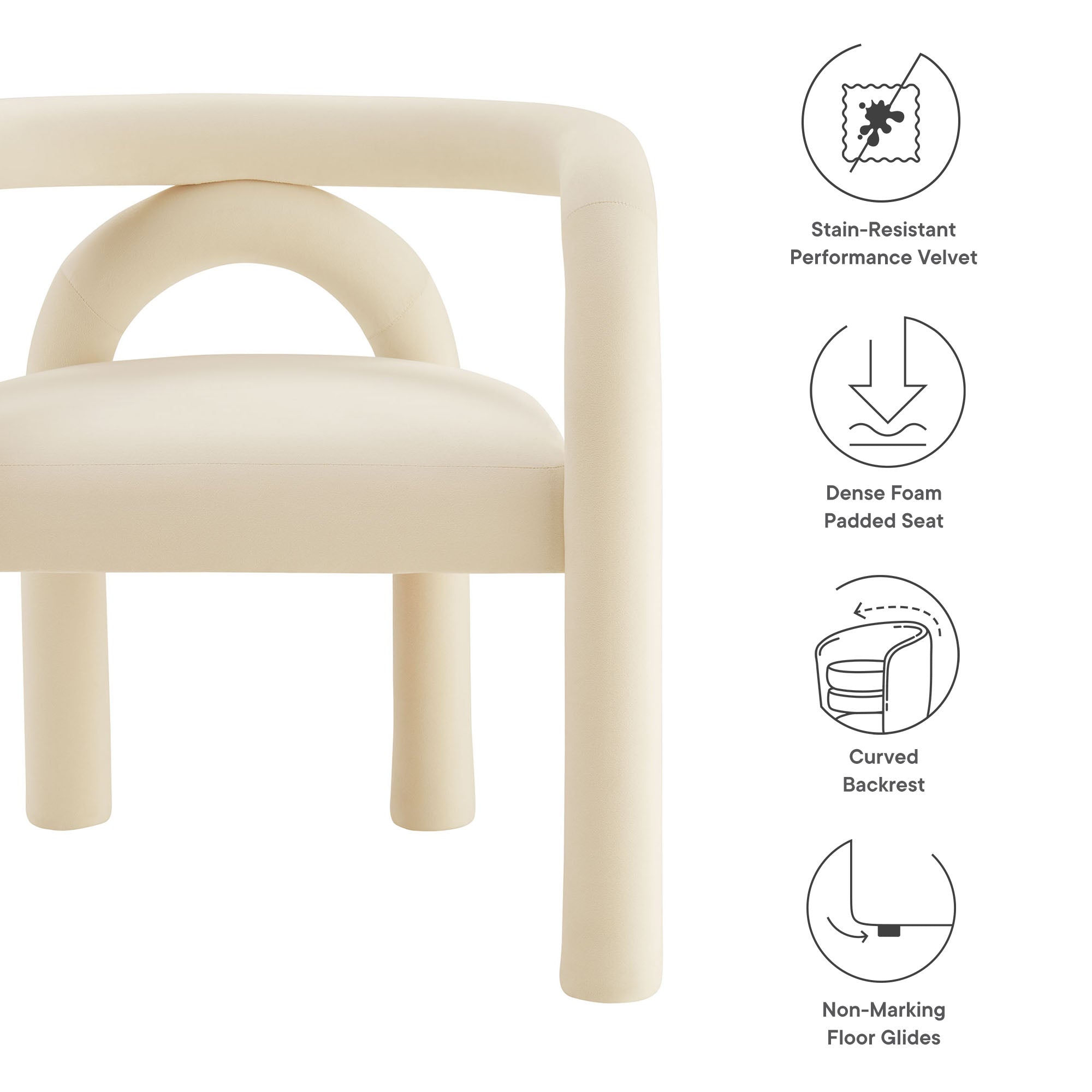 Modway Astrid Performance Velvet Dining Chair