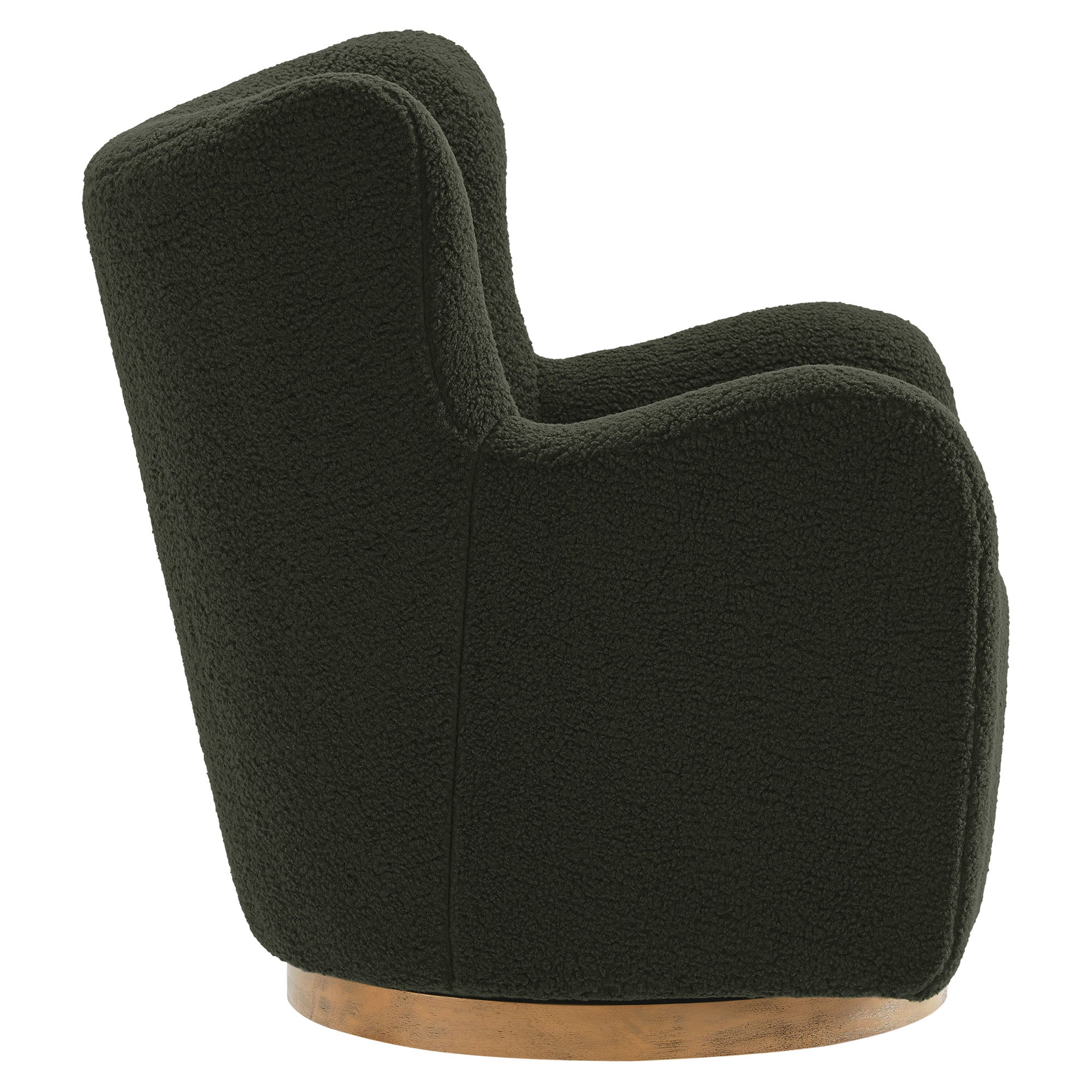 Modway Montrose Wingback Sherpa Swivel Accent Chair
